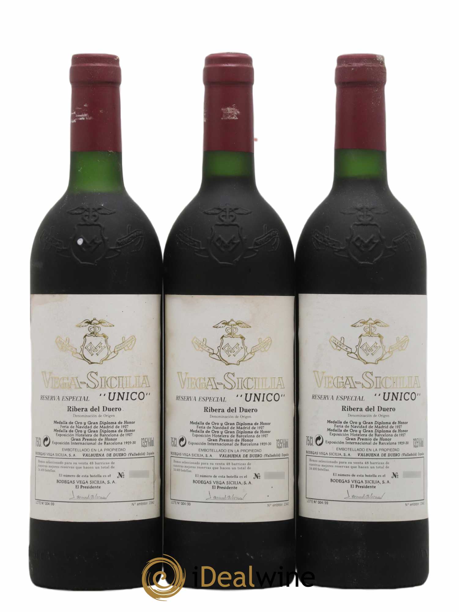Ribera Del Duero Vega Sicilia Unico Reserva Especial Famille Alvarez - Lot de 3 bouteilles - 0