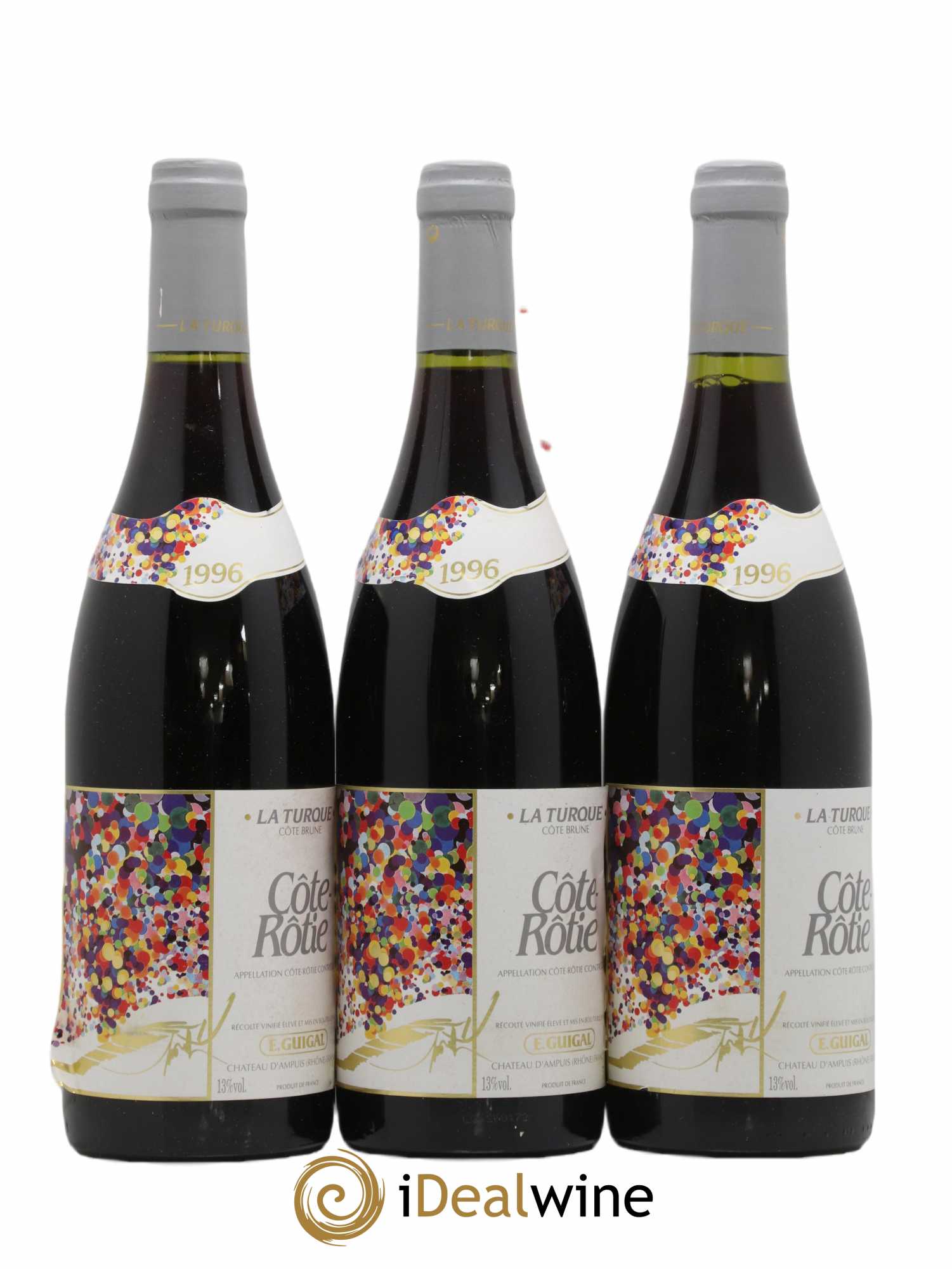 Côte-Rôtie La Turque Guigal 1996 - Lot de 3 bouteilles - 0