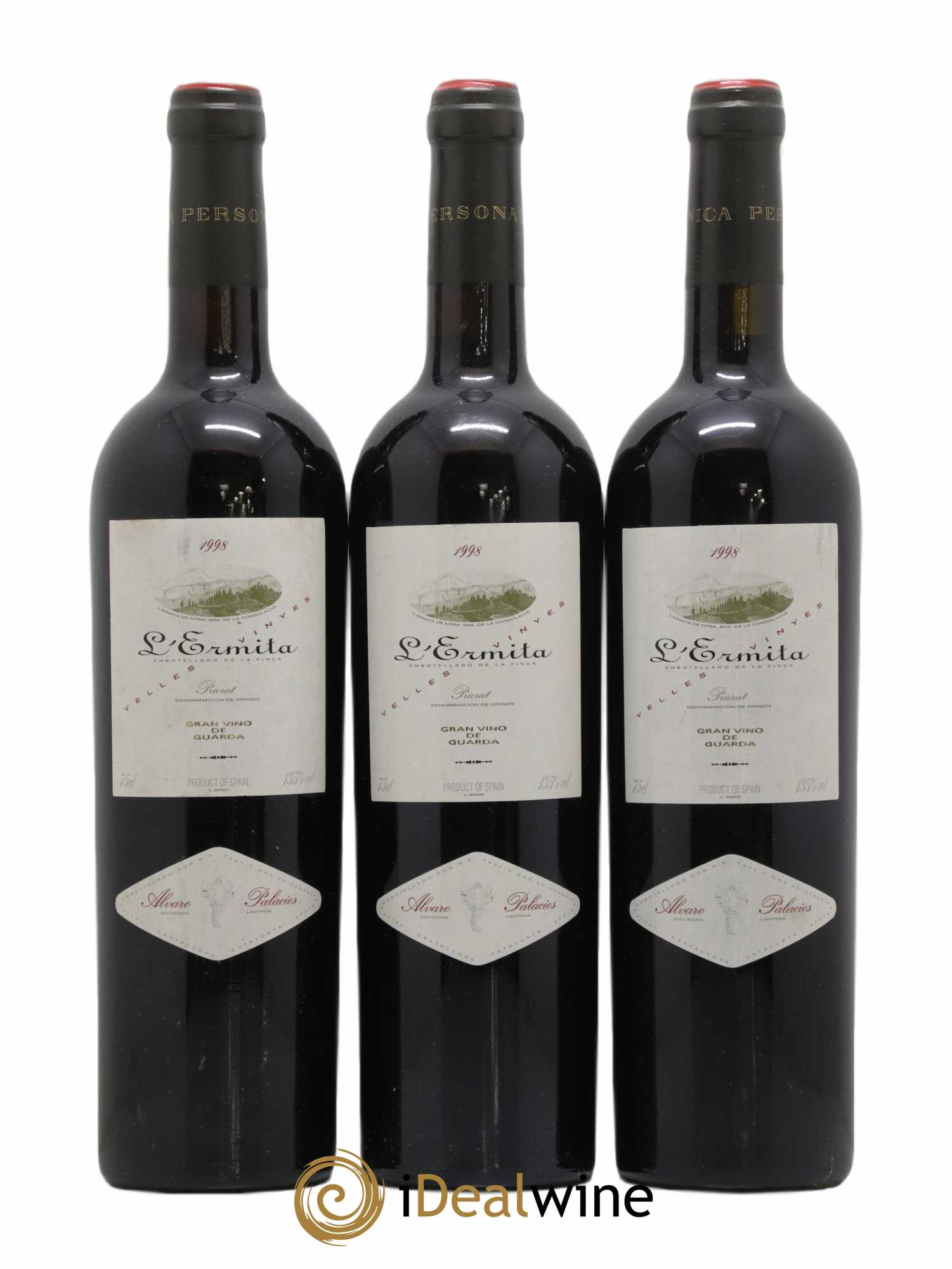 Priorat DOCa Alvaro Palacios L'Ermita 1998 - Posten von 3 Flaschen - 0