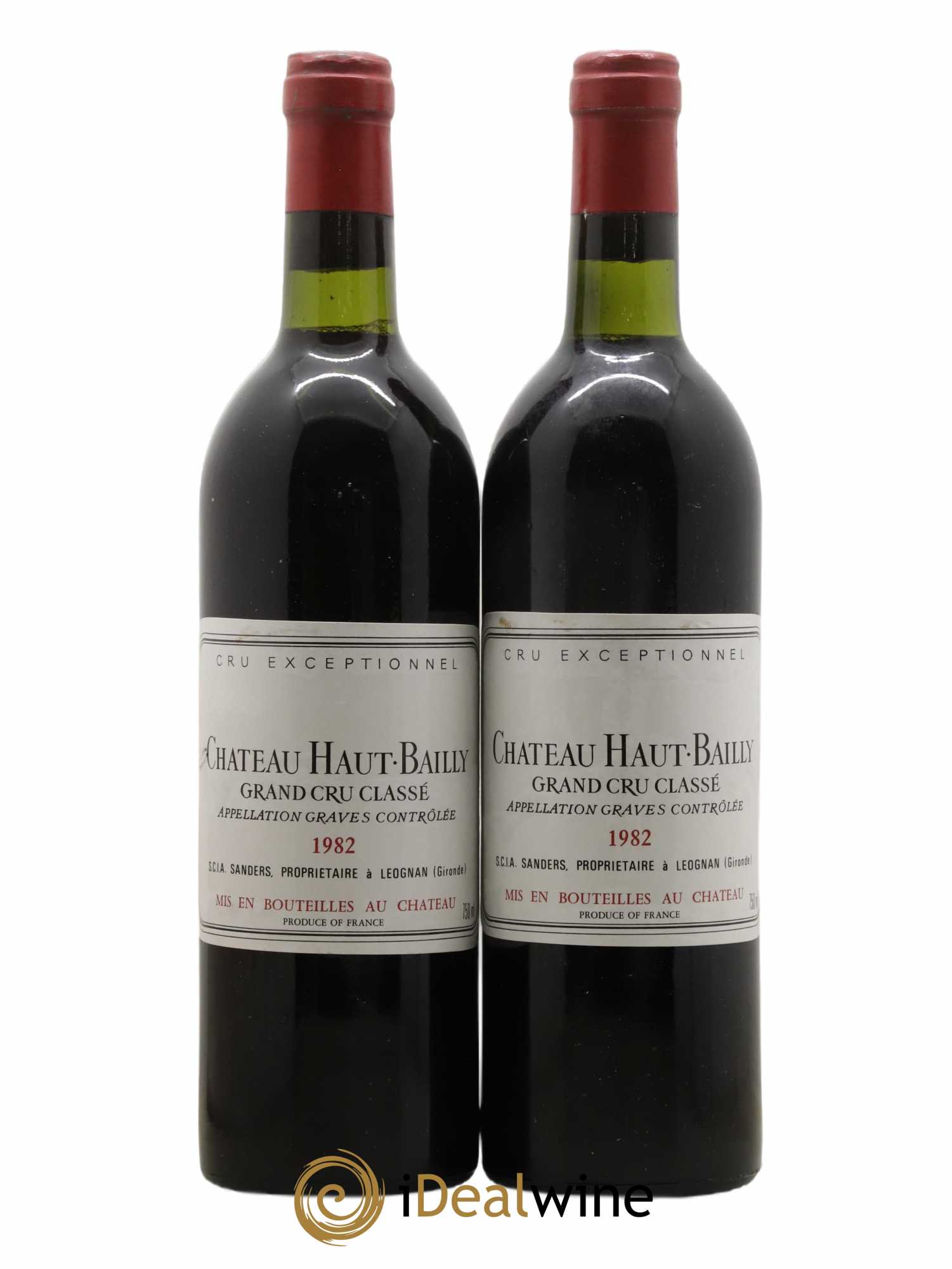 Château Haut-Bailly Cru Classé de Graves 1982 - Lot de 2 bouteilles - 0