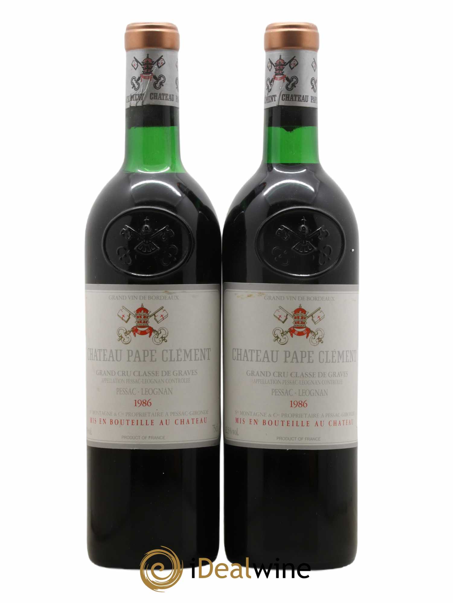 Château Pape Clément Cru Classé de Graves 1986 - Lot de 2 bouteilles - 0