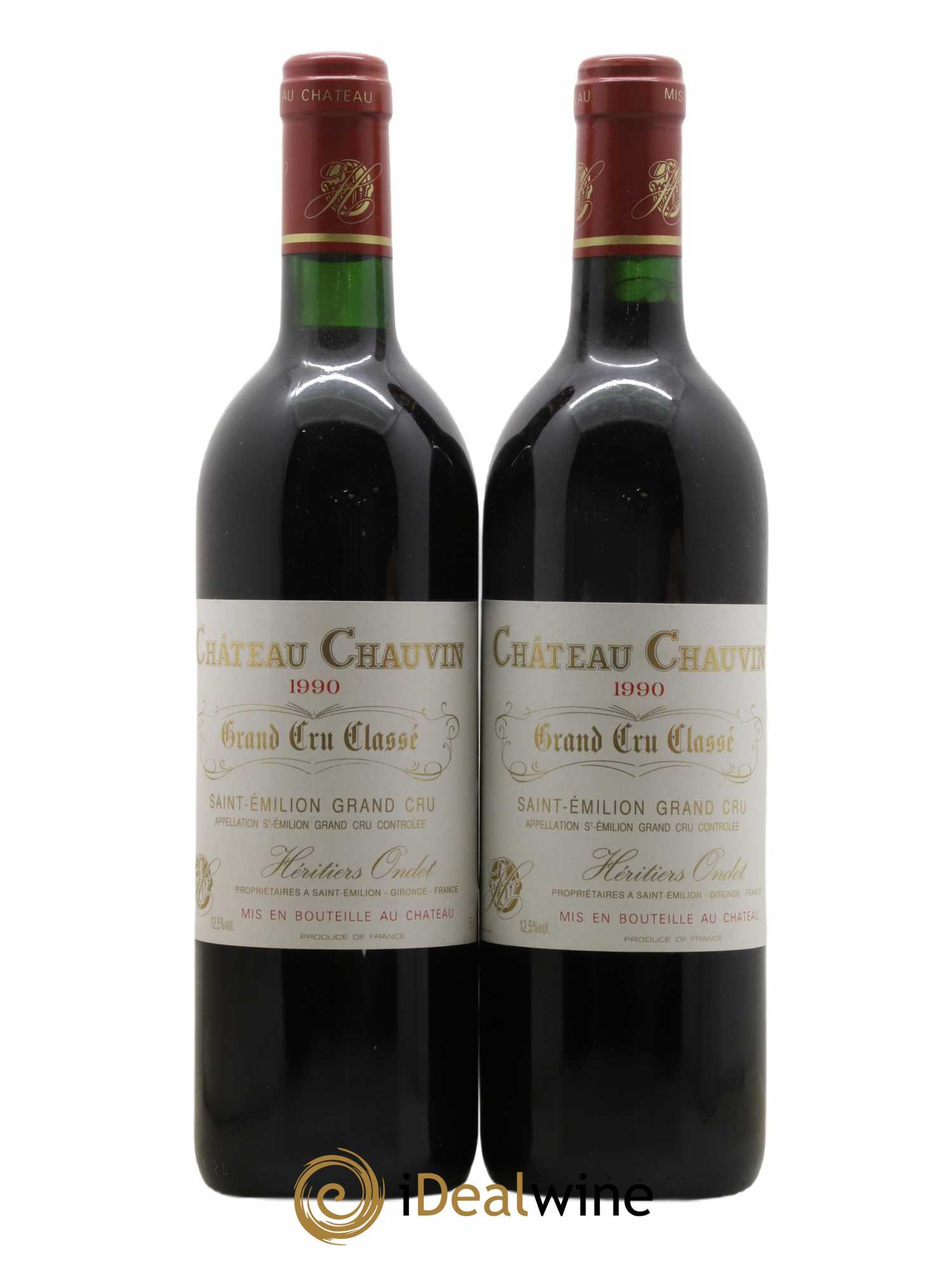 Château Chauvin Grand Cru Classé 1990 - Lot of 2 bottles - 0