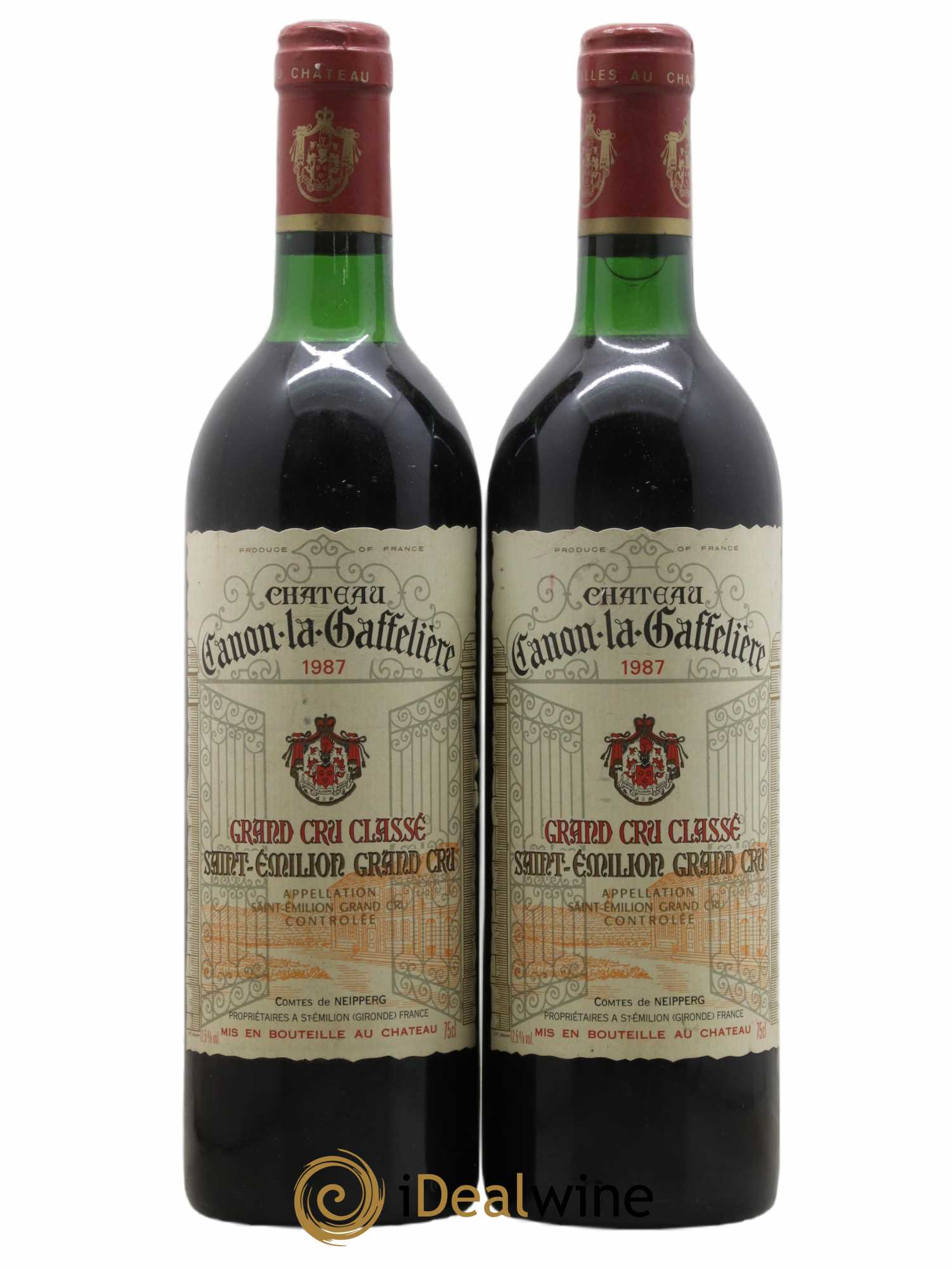 Château Canon la Gaffelière 1er Grand Cru Classé B 1987 - Lot de 2 bouteilles - 0