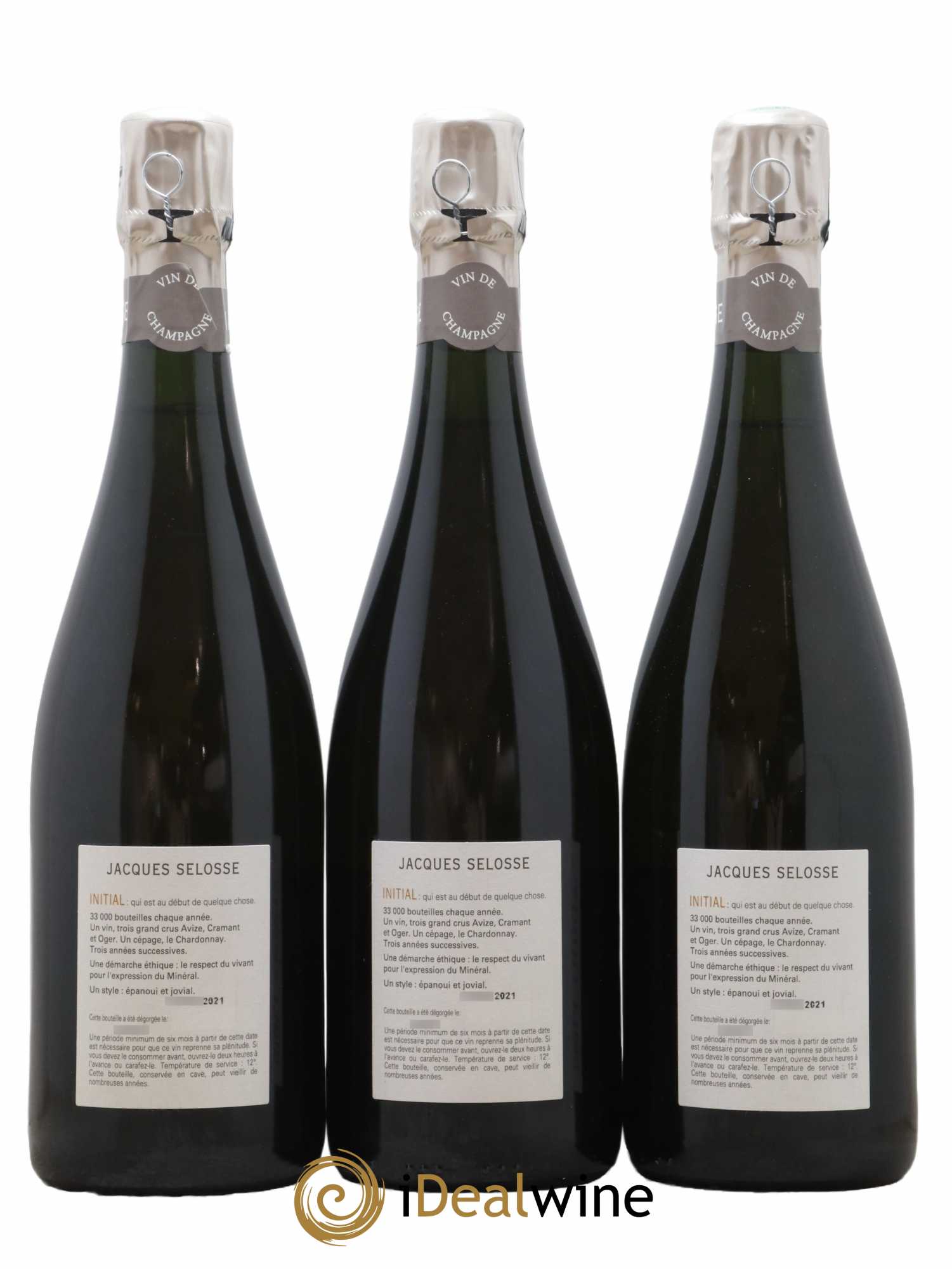 Initial Brut Jacques Selosse - Lot de 3 bouteilles - 1
