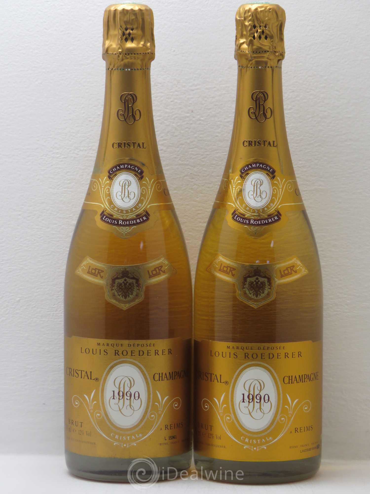 Cristal Louis Roederer 1990 - Lot de 2 bouteilles - 0