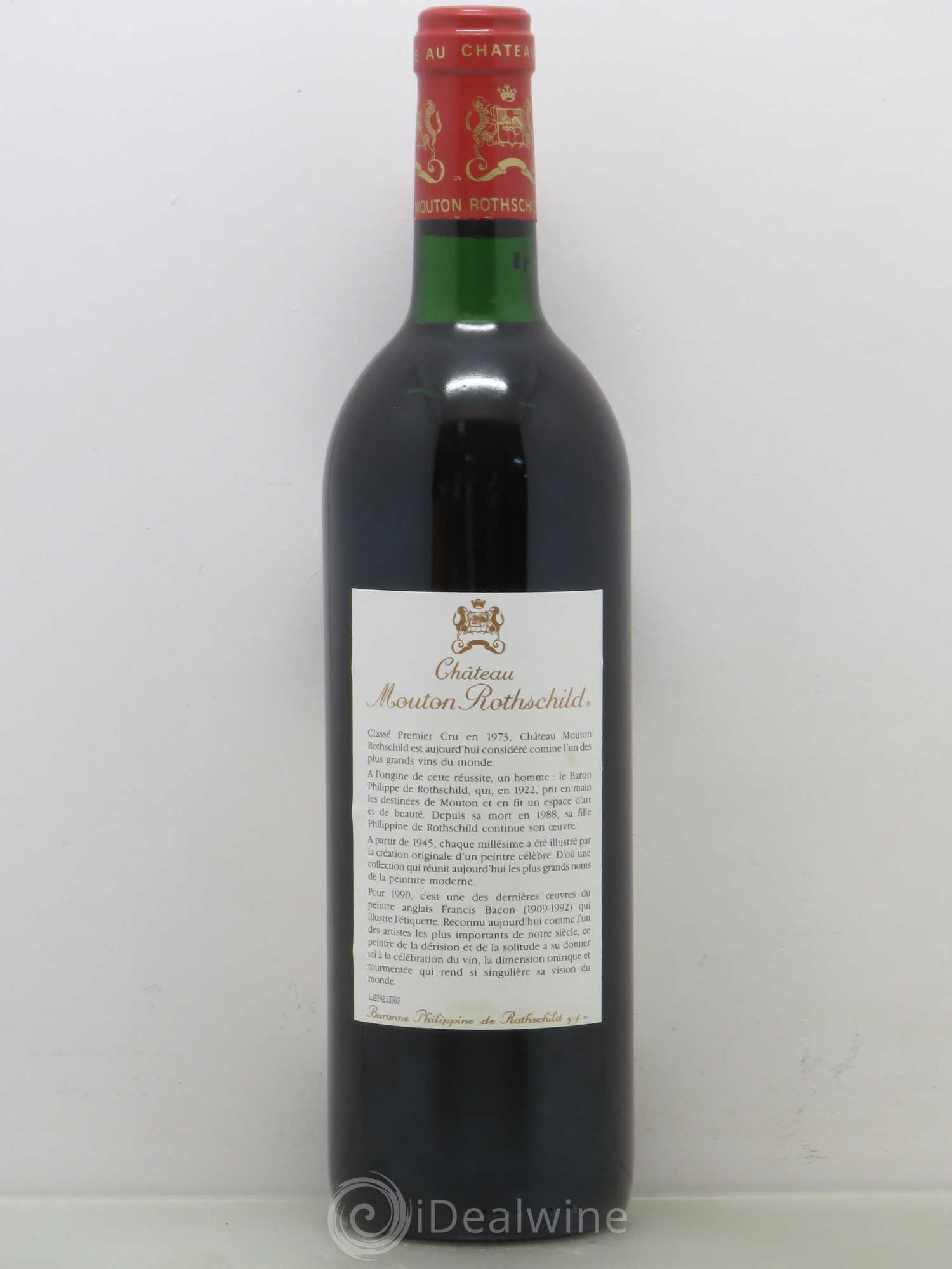 Château Mouton Rothschild 1er Grand Cru Classé 1990 - Lot de 1 bouteille - 1