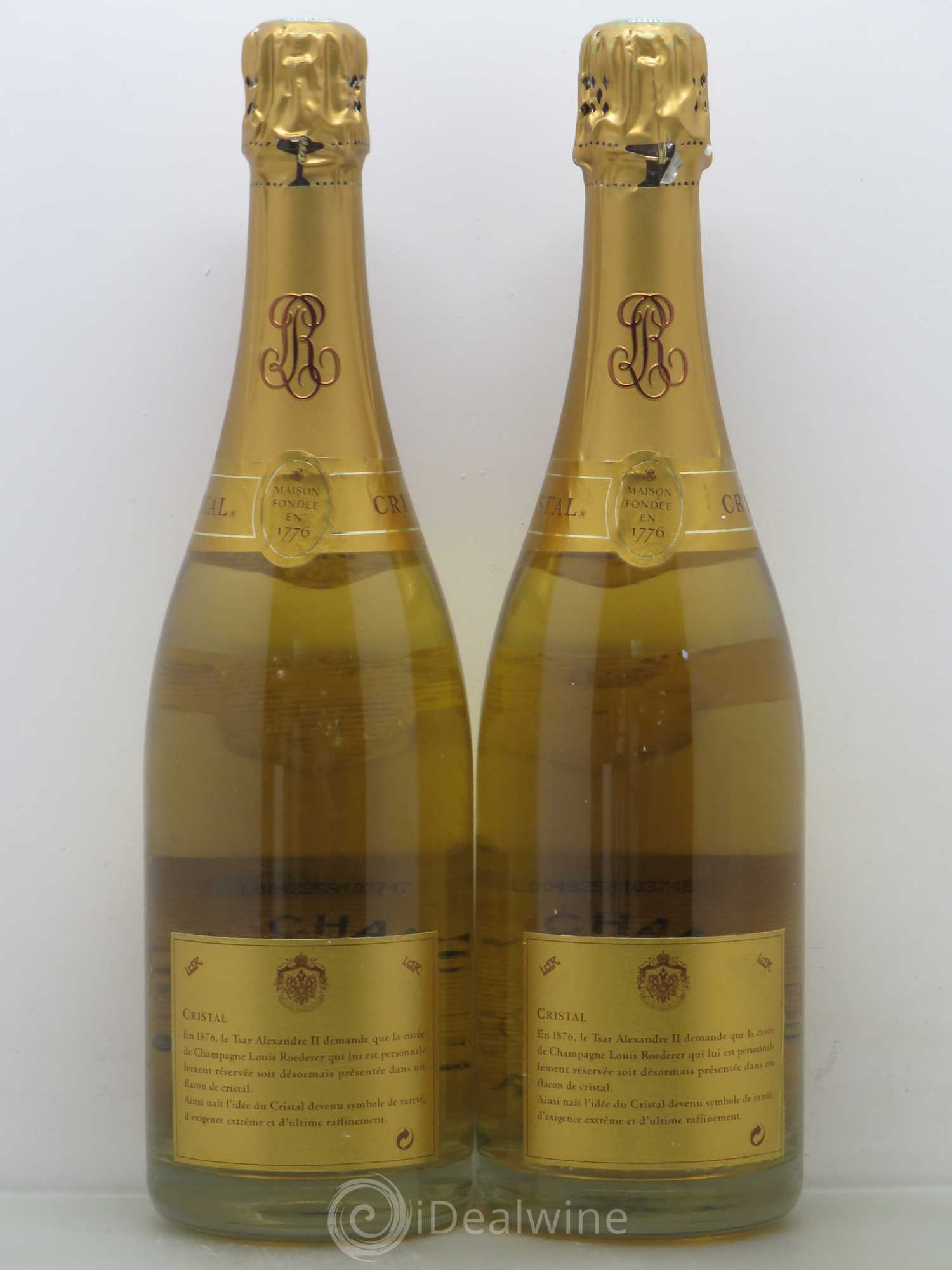 Cristal Louis Roederer 1996 - Lot de 2 bouteilles - 1