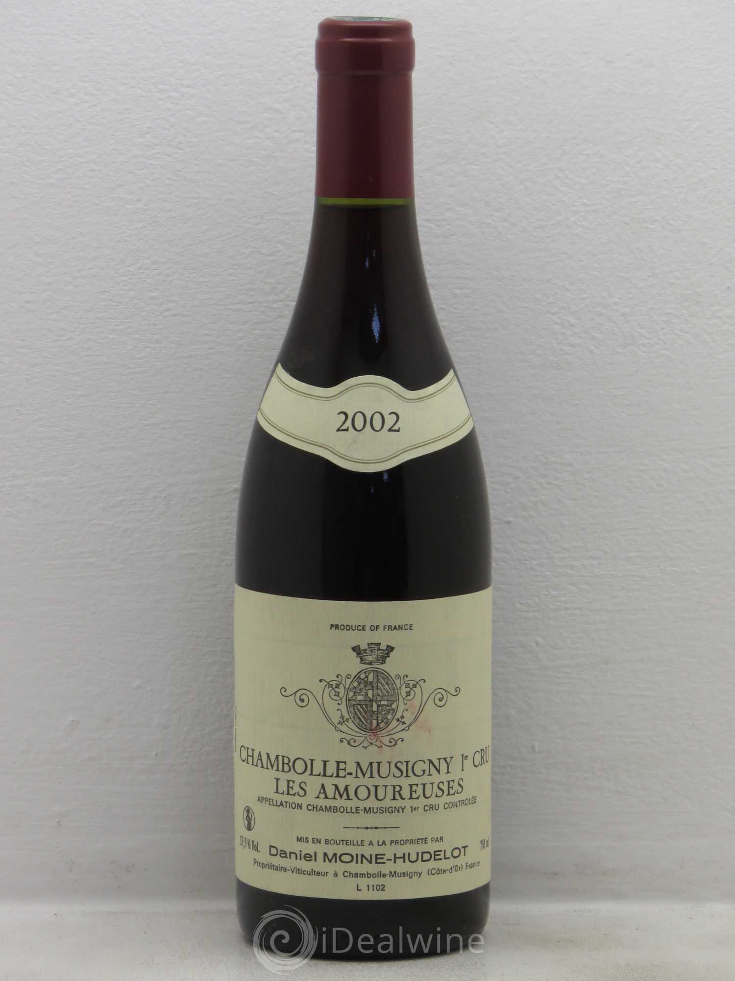 Chambolle-Musigny 1er Cru Les Amoureuses Moine-Hudelot (Domaine) 2002 - Lot de 1 bouteille - 0