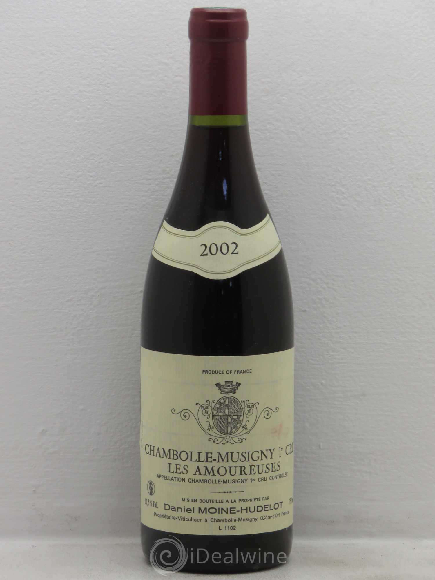 Chambolle-Musigny 1er Cru Les Amoureuses Moine-Hudelot (Domaine) 2002 - Lot de 1 bouteille - 0