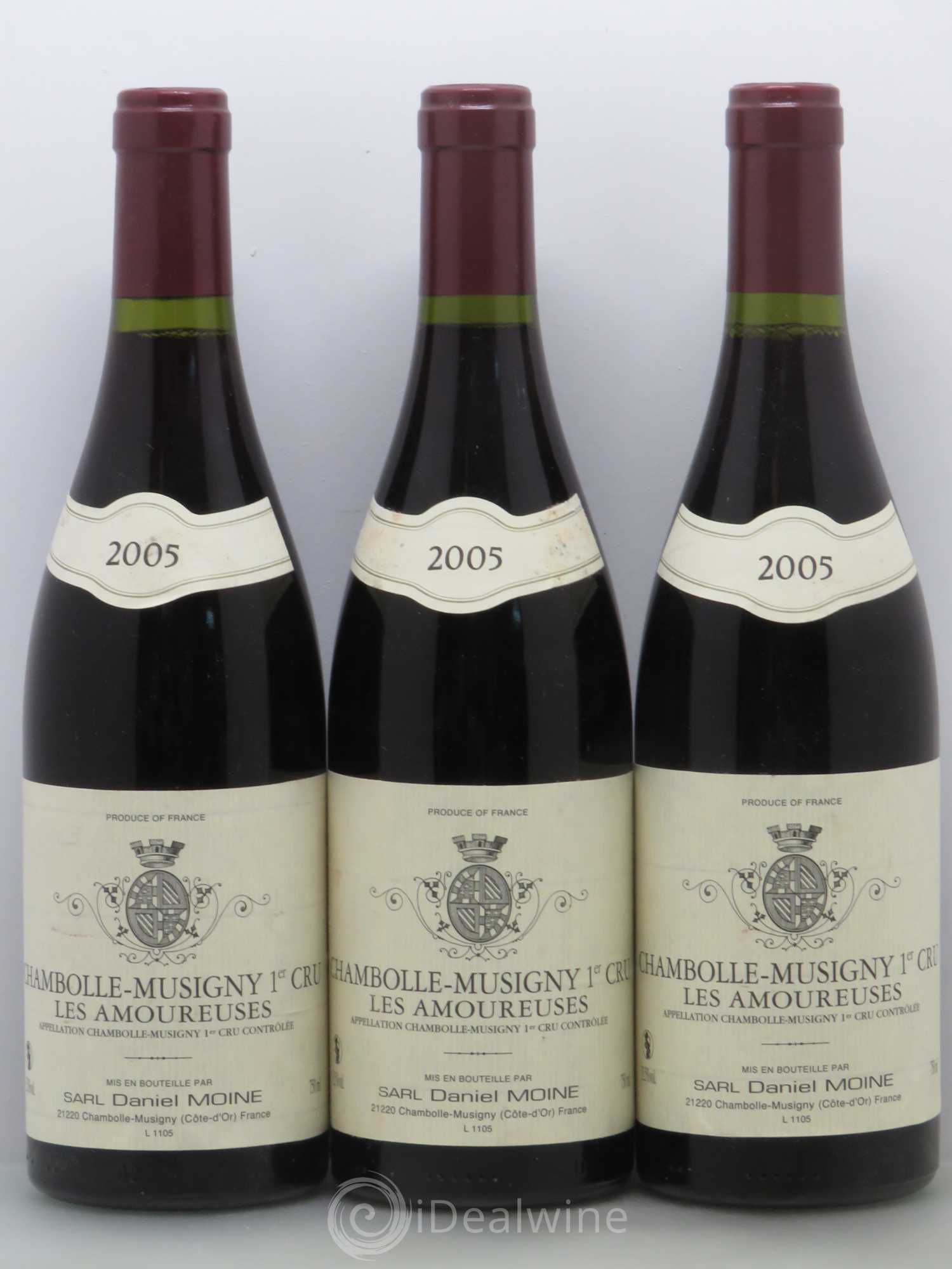 Chambolle-Musigny 1er Cru Les Amoureuses Moine-Hudelot (Domaine) 2005 - Lot de 3 bouteilles - 0
