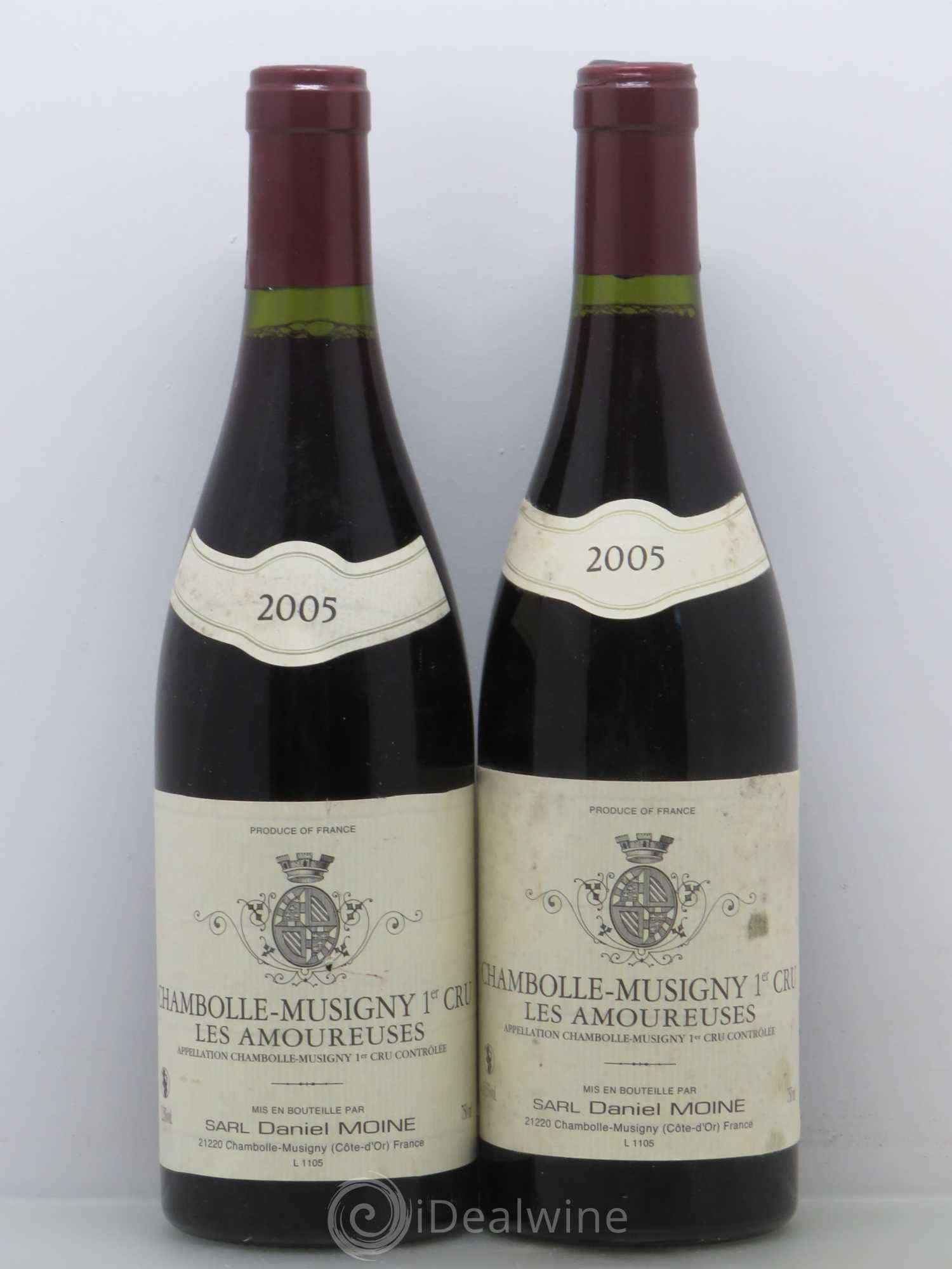 Chambolle-Musigny 1er Cru Les Amoureuses Moine-Hudelot (Domaine) 2005 - Lot de 2 bouteilles - 0