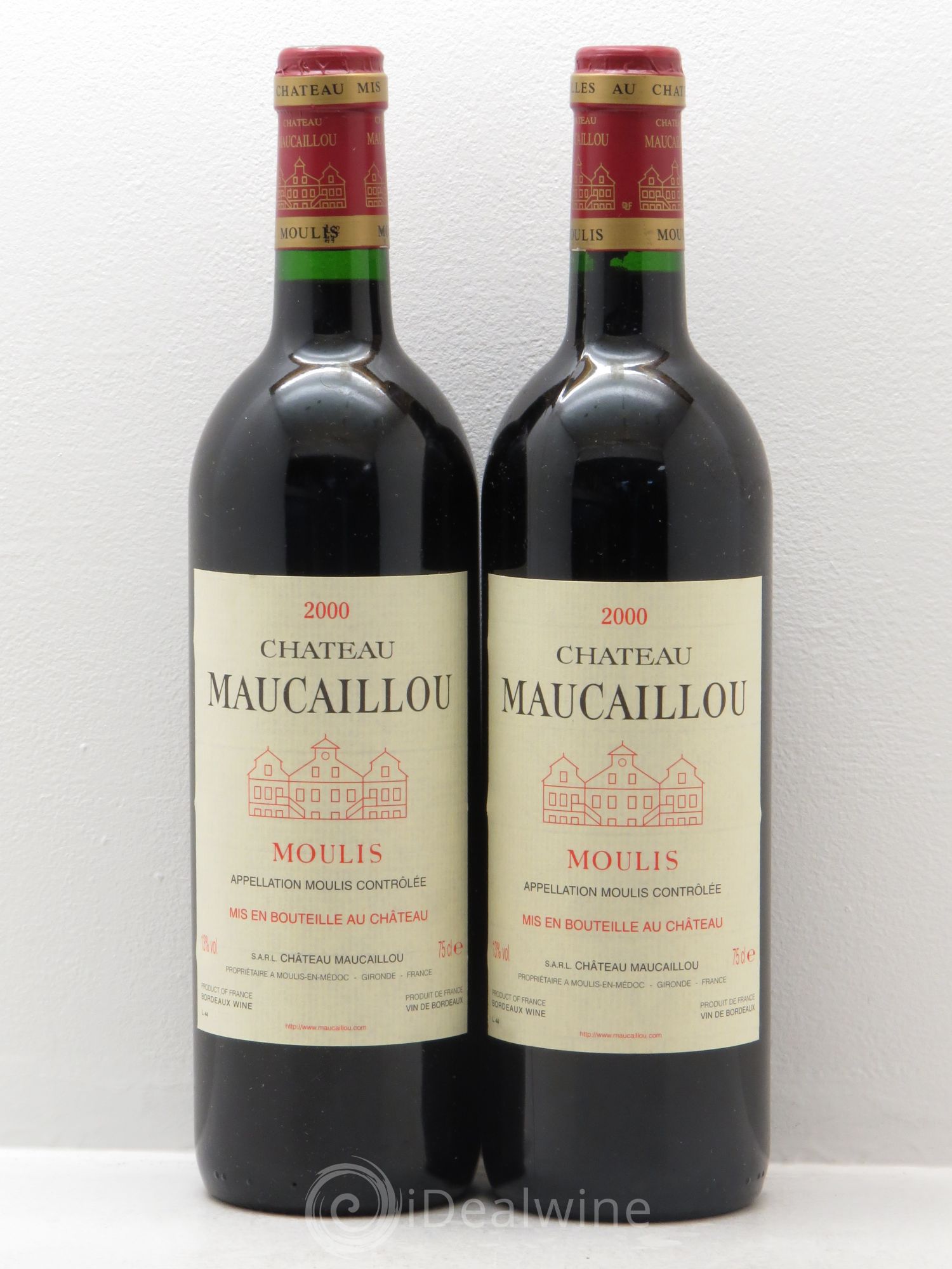 Château Maucaillou 2000 - Lot de 2 bouteilles - 0