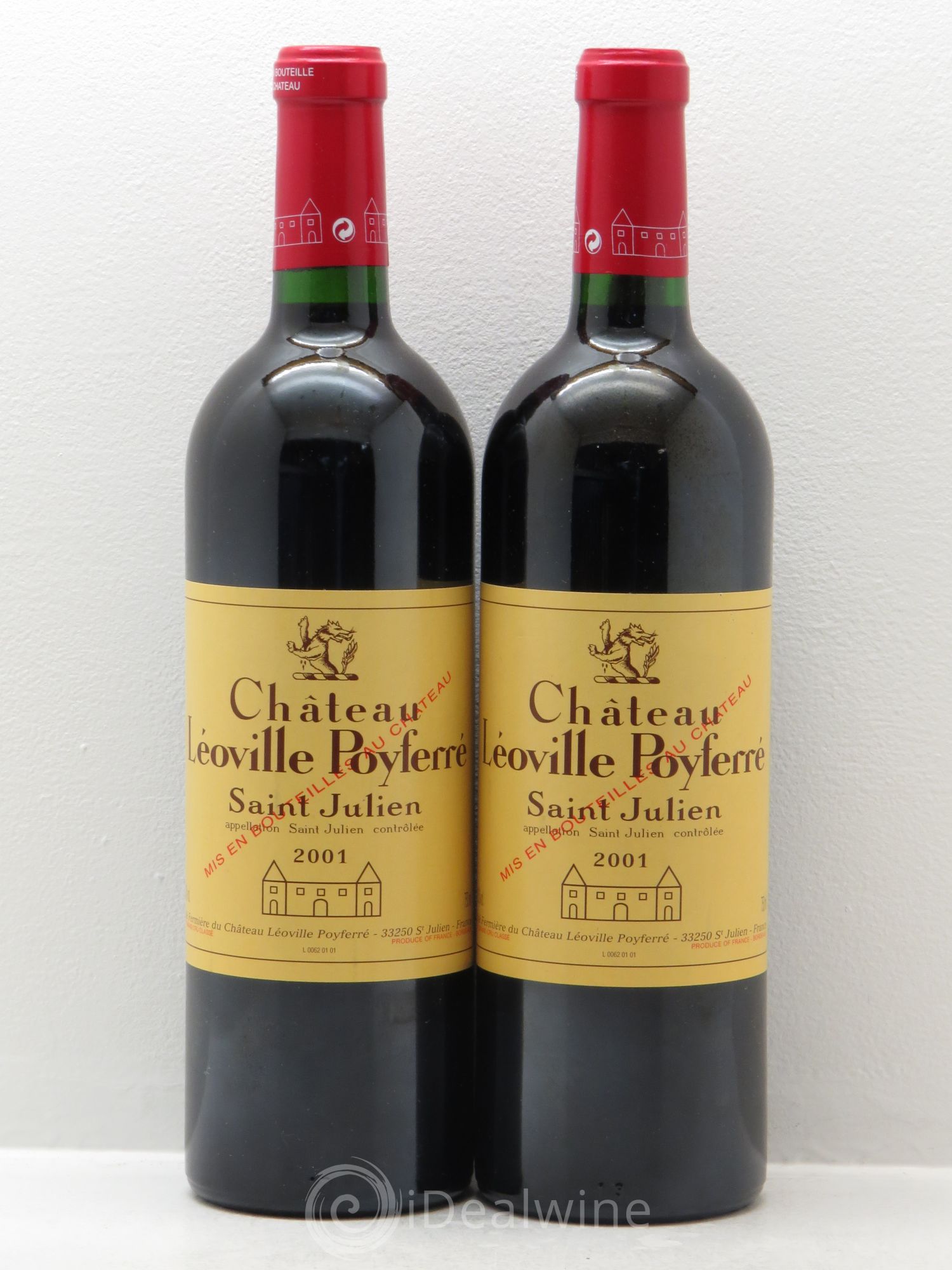 Château Léoville Poyferré 2ème Grand Cru Classé 2001 - Lot de 2 bouteilles - 0