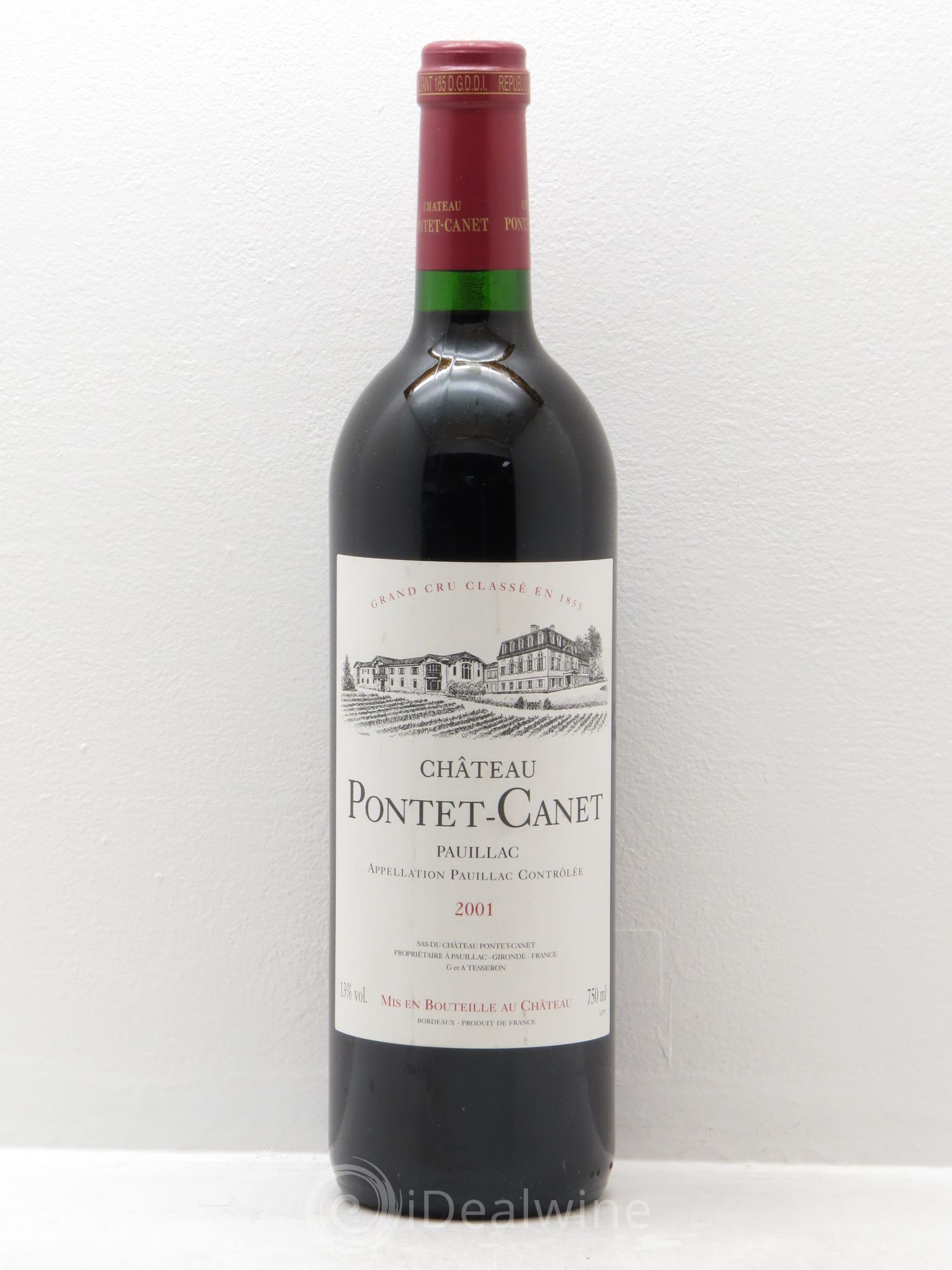 Château Pontet Canet 5ème Grand Cru Classé 2001 - Lot de 1 bouteille - 0