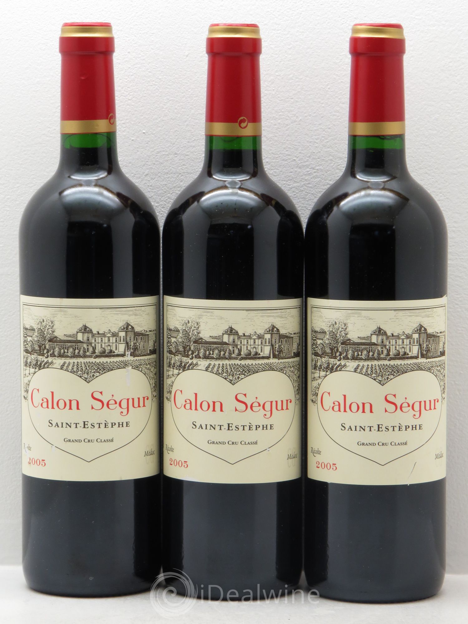 Château Calon Ségur 3ème Grand Cru Classé 2005 - Lot de 3 bouteilles - 0