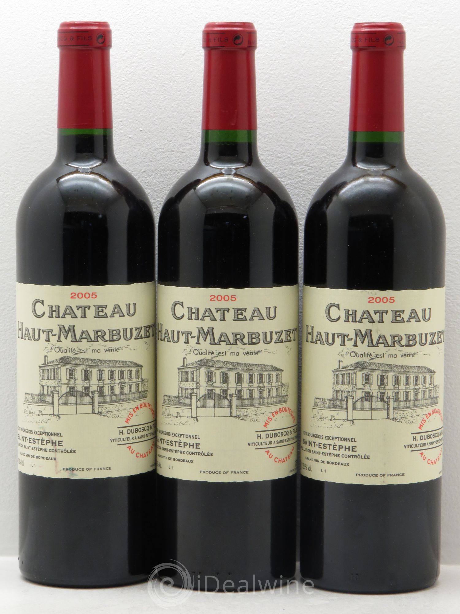 Château Haut Marbuzet 2005 - Lot de 3 bouteilles - 0