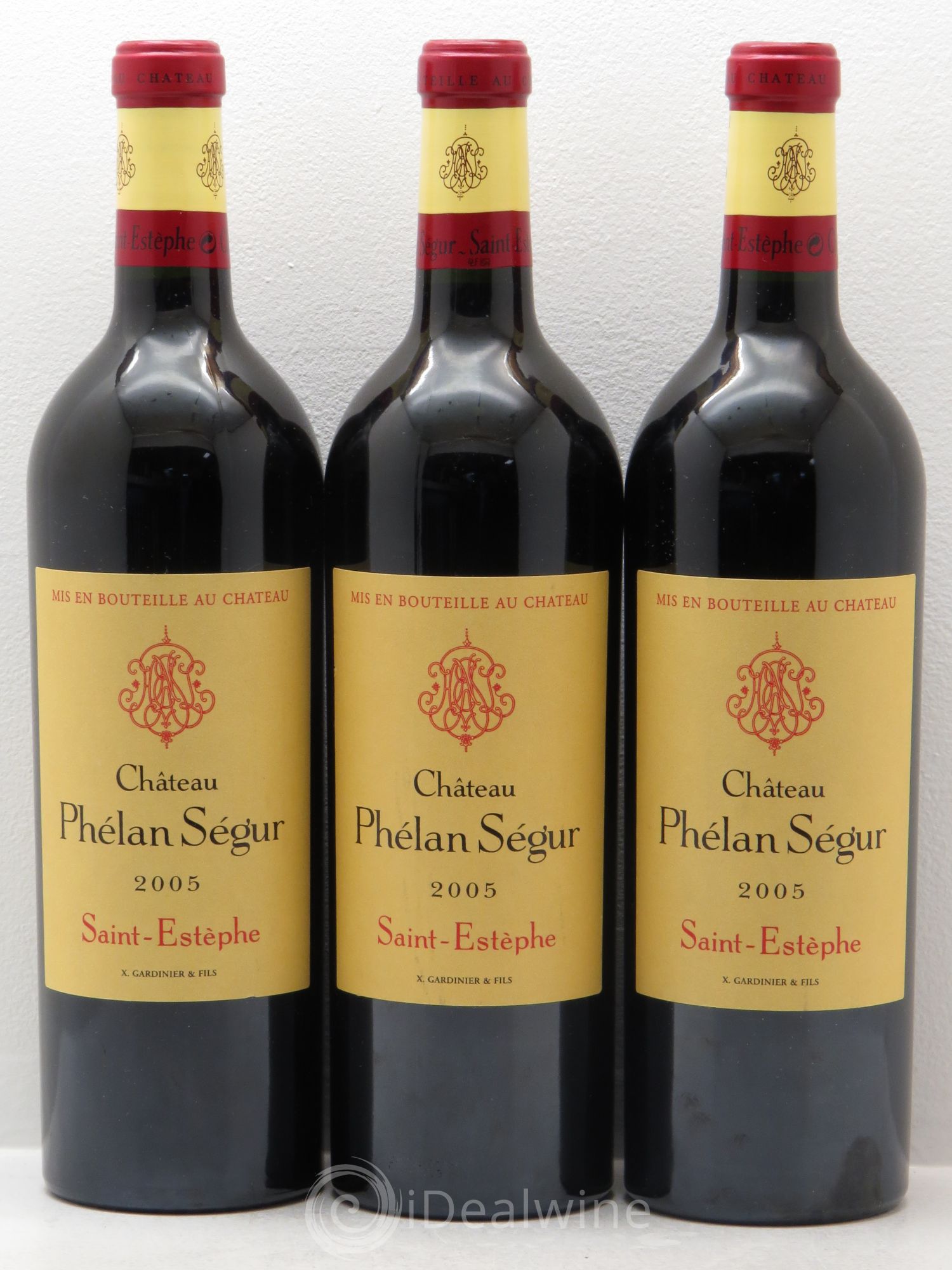 Château Phélan Ségur 2005 - Lot de 3 bouteilles - 0