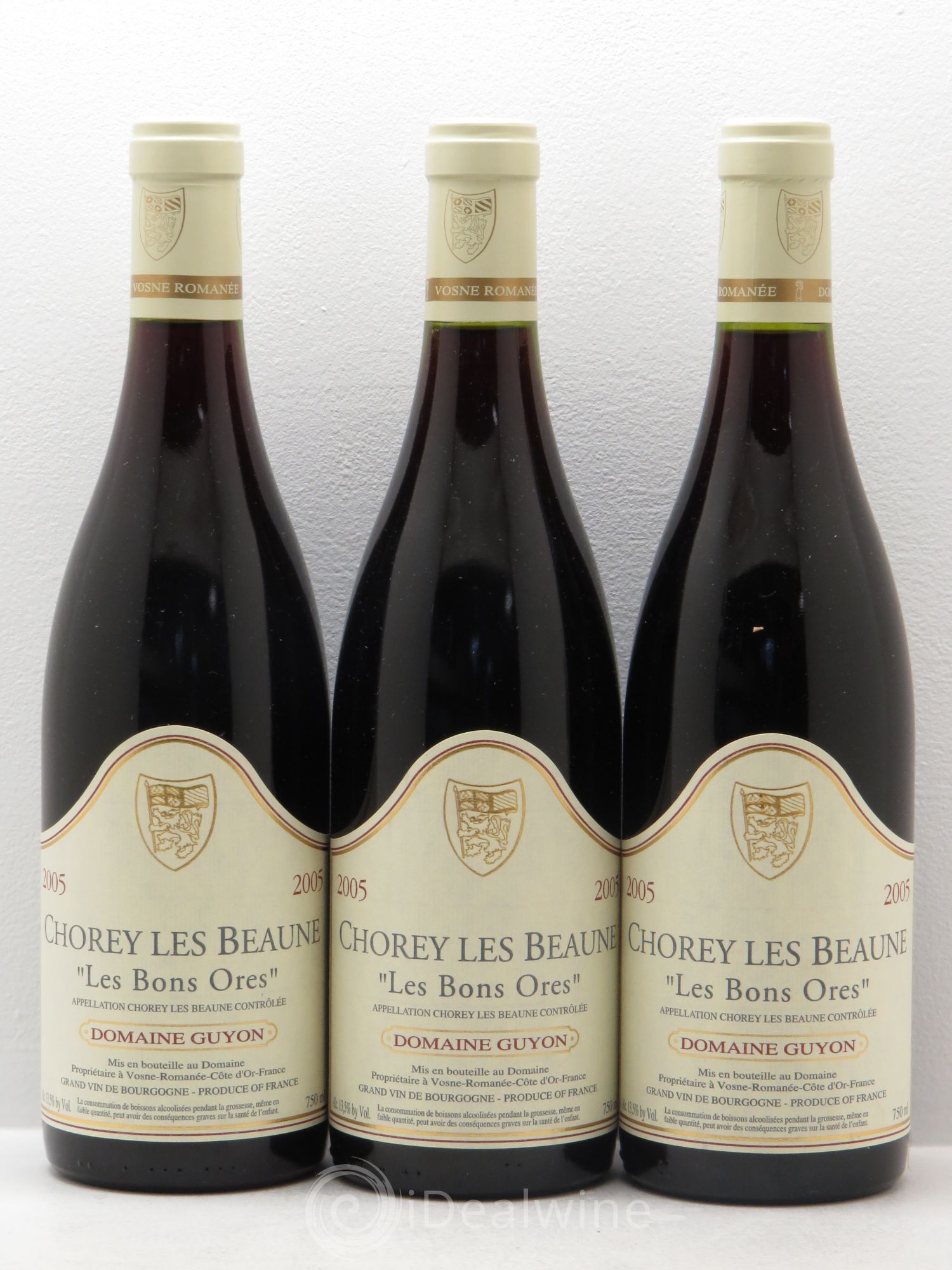 Chorey-lès-Beaune Les Bons Ores - Domaine Guyon 2005 - Posten von 3 Flaschen - 0