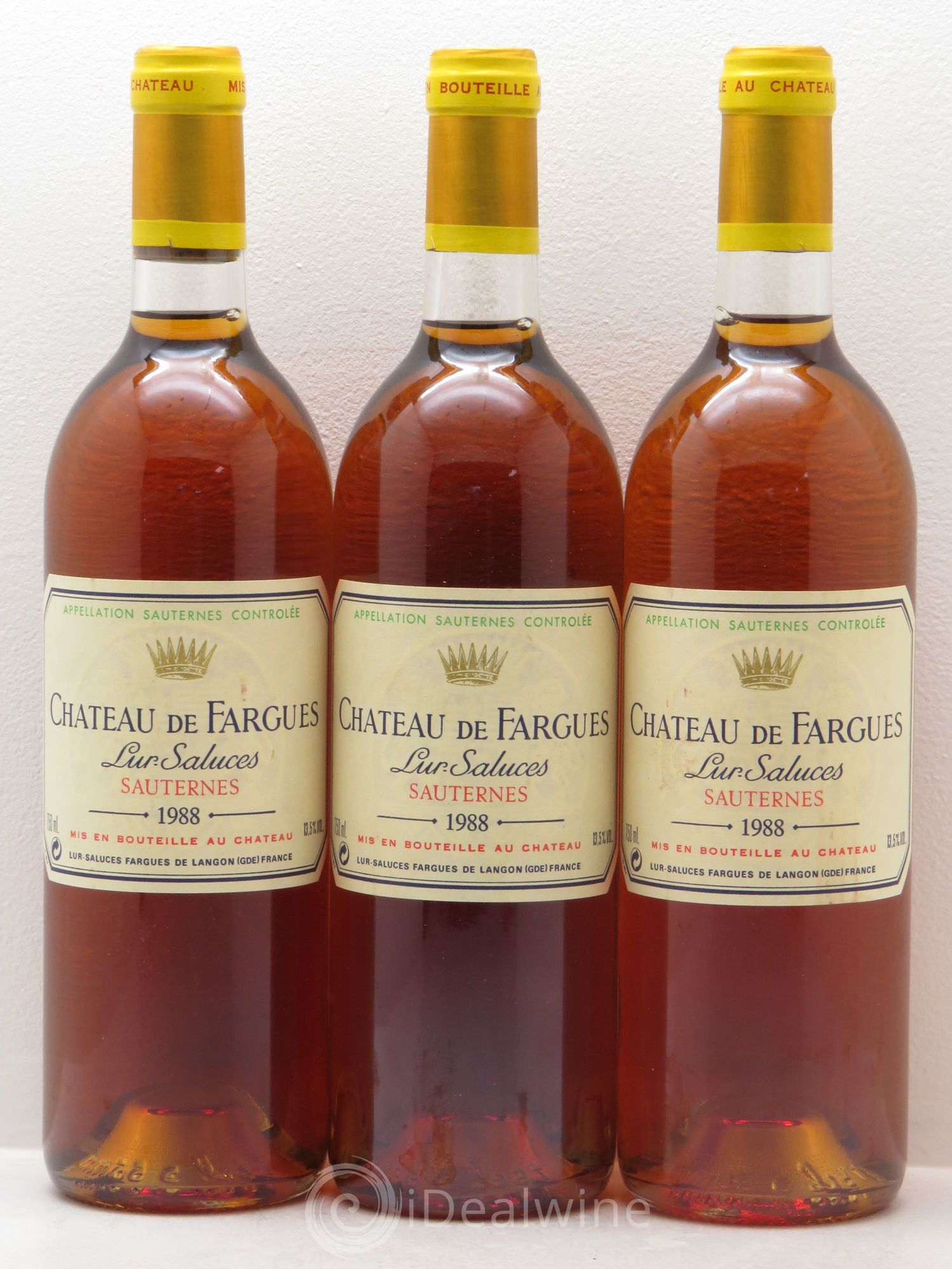 Château de Fargues 1988 - Lotto di 3 bottiglie - 0
