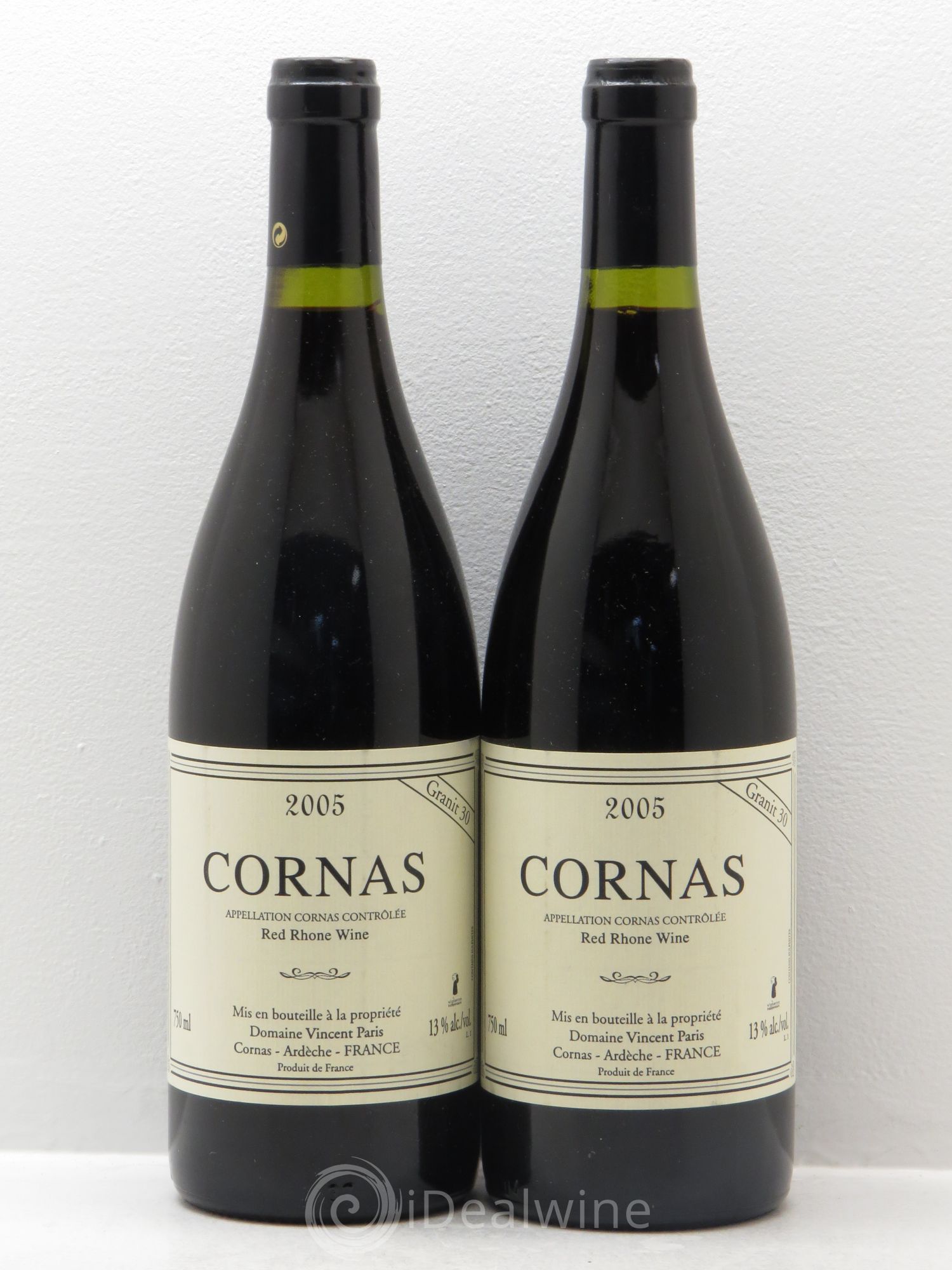 Cornas Granit 30 Vincent Paris 2005 - Lot de 2 bouteilles - 0