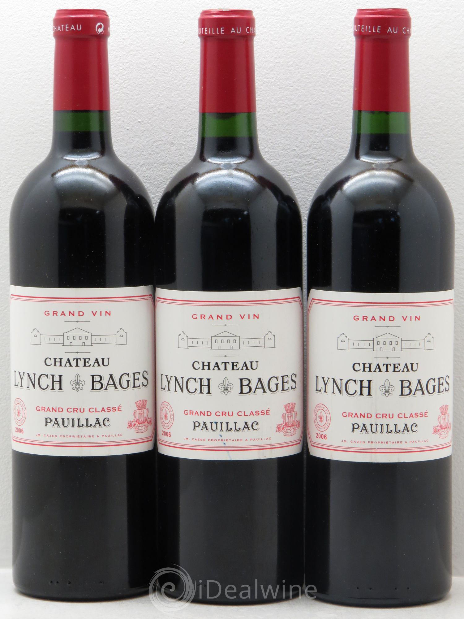 Château Lynch Bages 5ème Grand Cru Classé 2006 - Lot de 3 bouteilles - 0