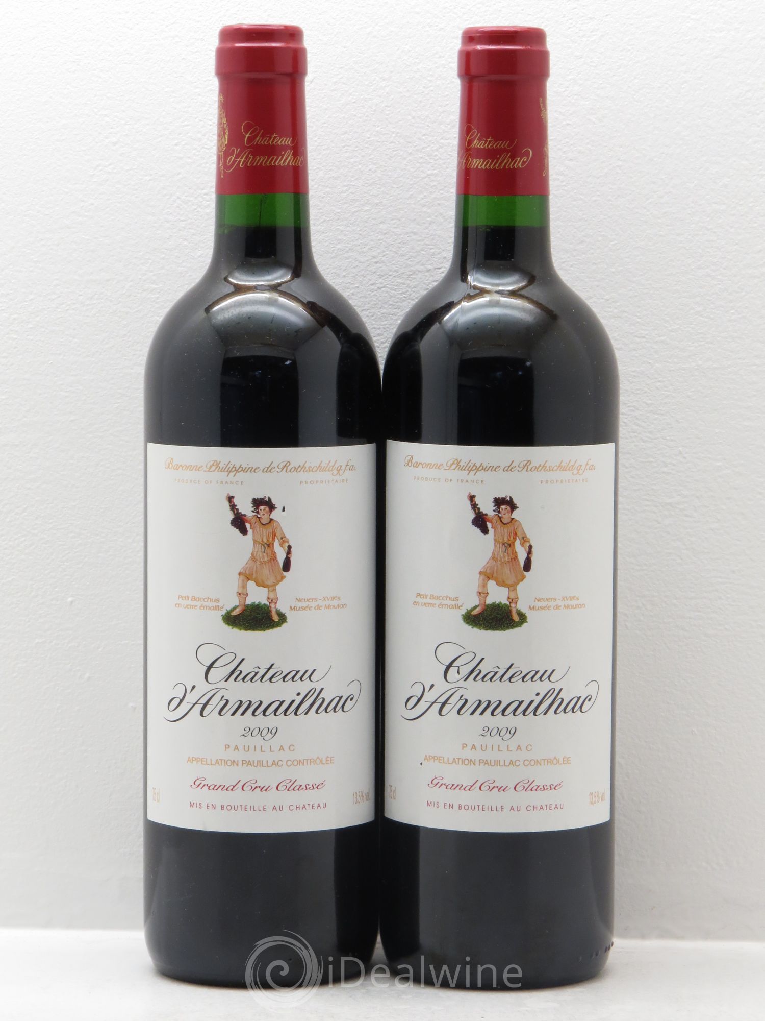 Château d' Armailhac - Mouton Baron(ne) Philippe 5ème Grand Cru Classé 2009 - Lot de 2 bouteilles - 0