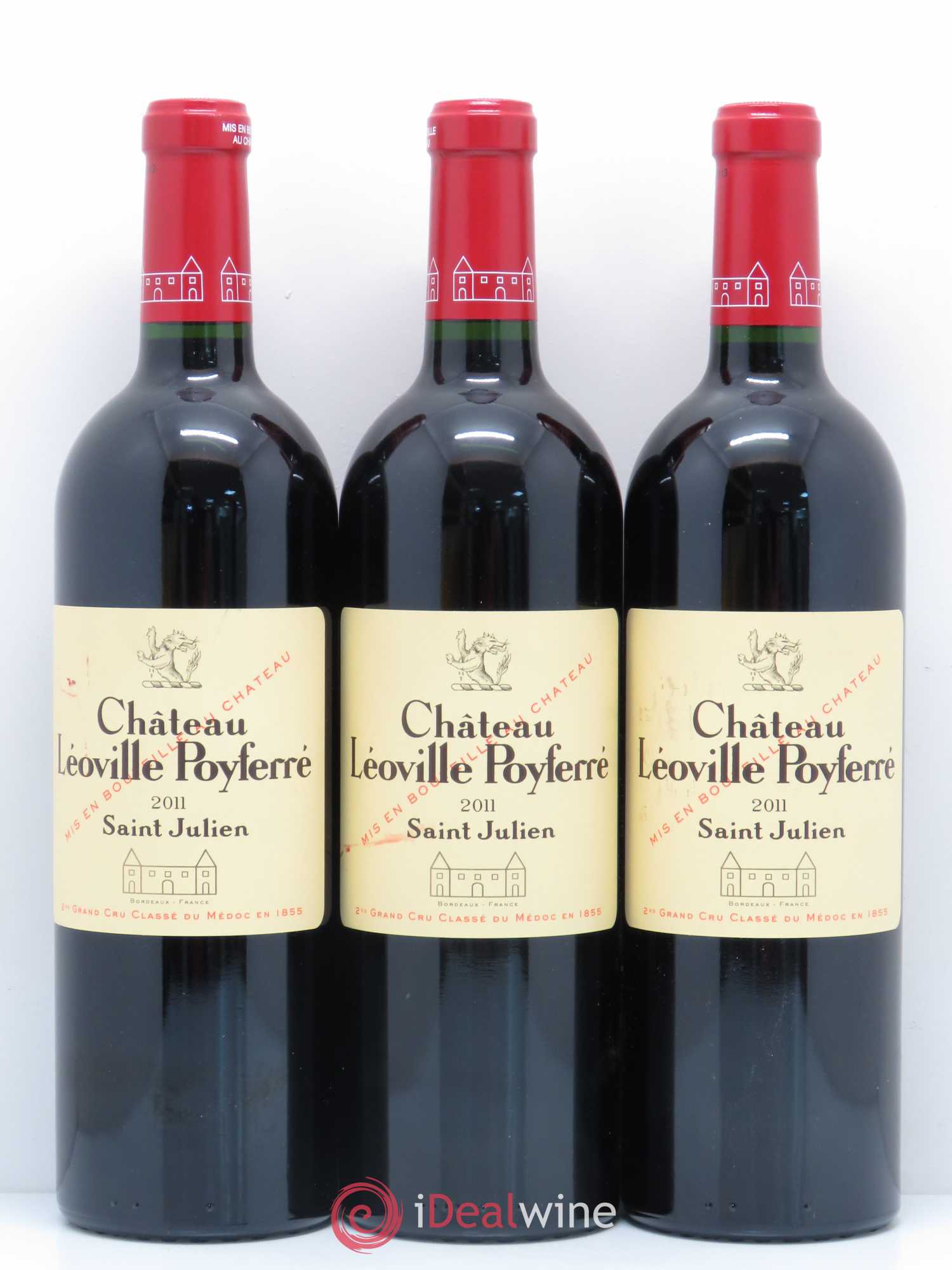 Château Léoville Poyferré 2ème Grand Cru Classé 2011 - Lot de 3 bouteilles - 0