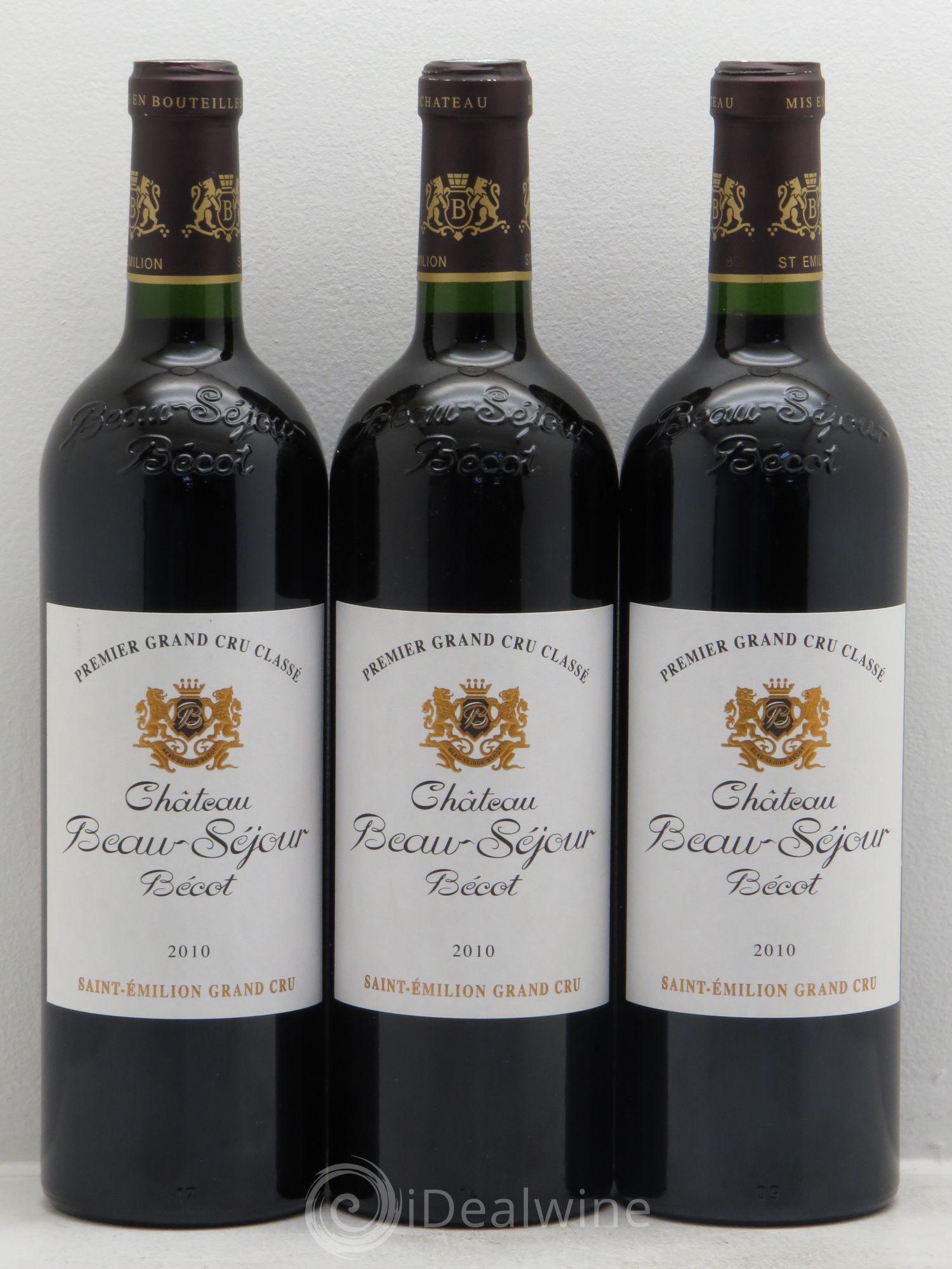 Château Beau-Séjour Bécot 1er Grand Cru Classé B 2010 - Lot de 3 bouteilles - 0