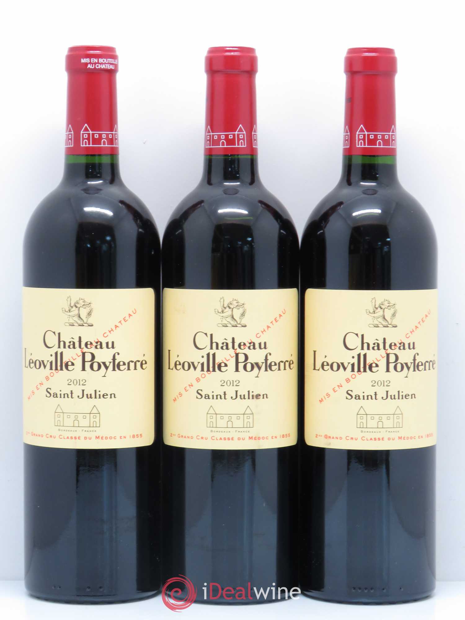 Château Léoville Poyferré 2ème Grand Cru Classé 2012 - Lot de 3 bouteilles - 0