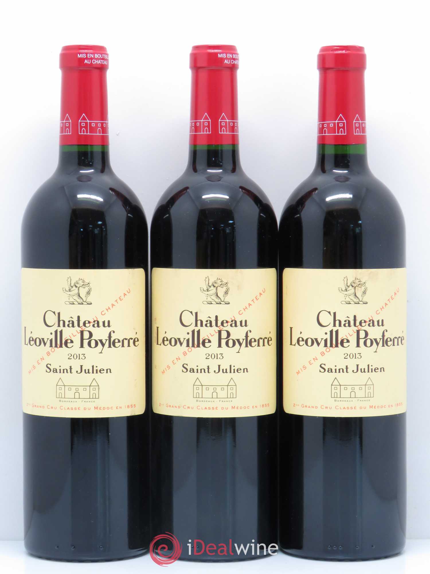 Château Léoville Poyferré 2ème Grand Cru Classé 2013 - Lot de 3 bouteilles - 0