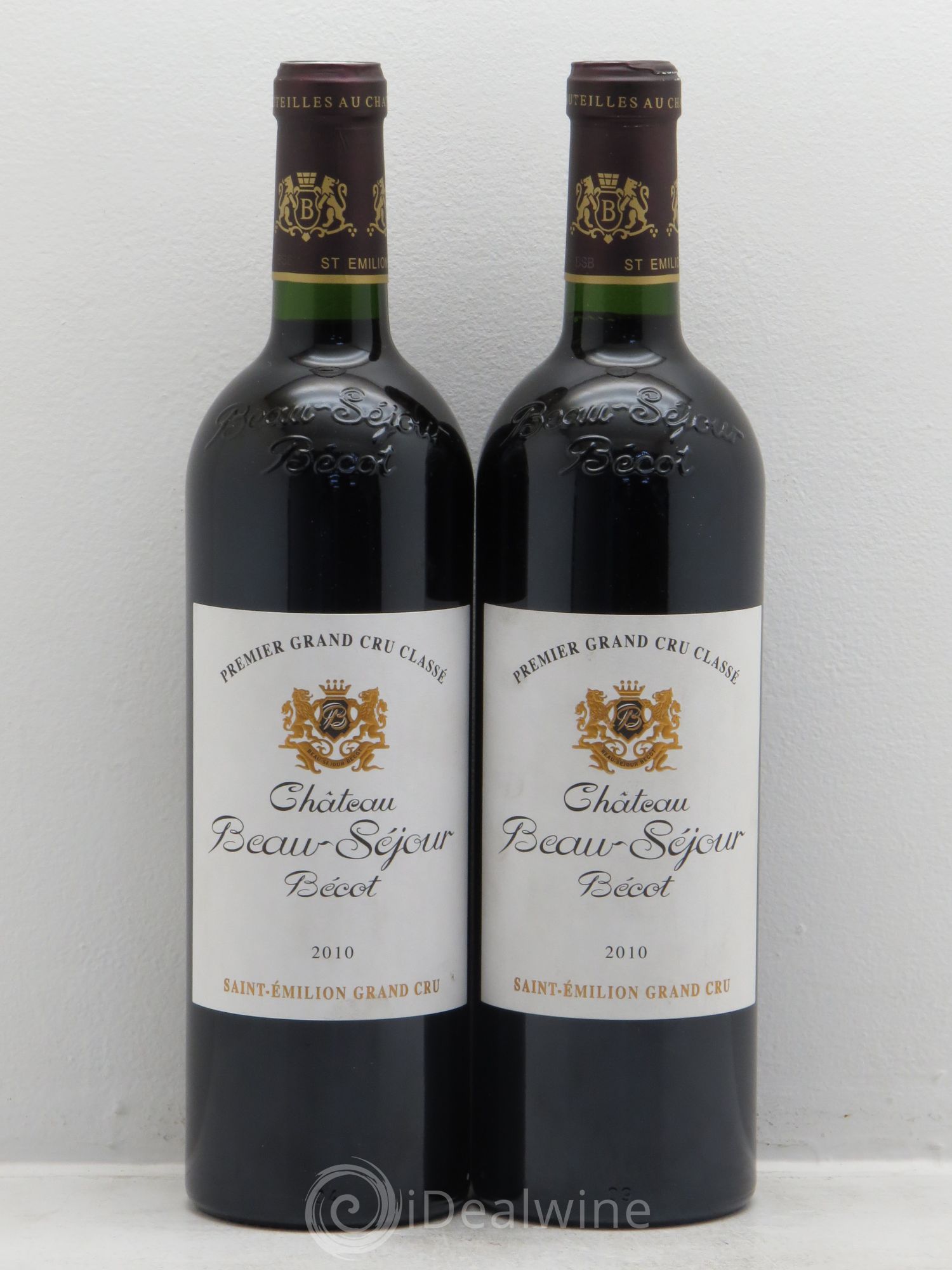 Château Beau-Séjour Bécot 1er Grand Cru Classé B 2010 - Lot de 2 bouteilles - 0