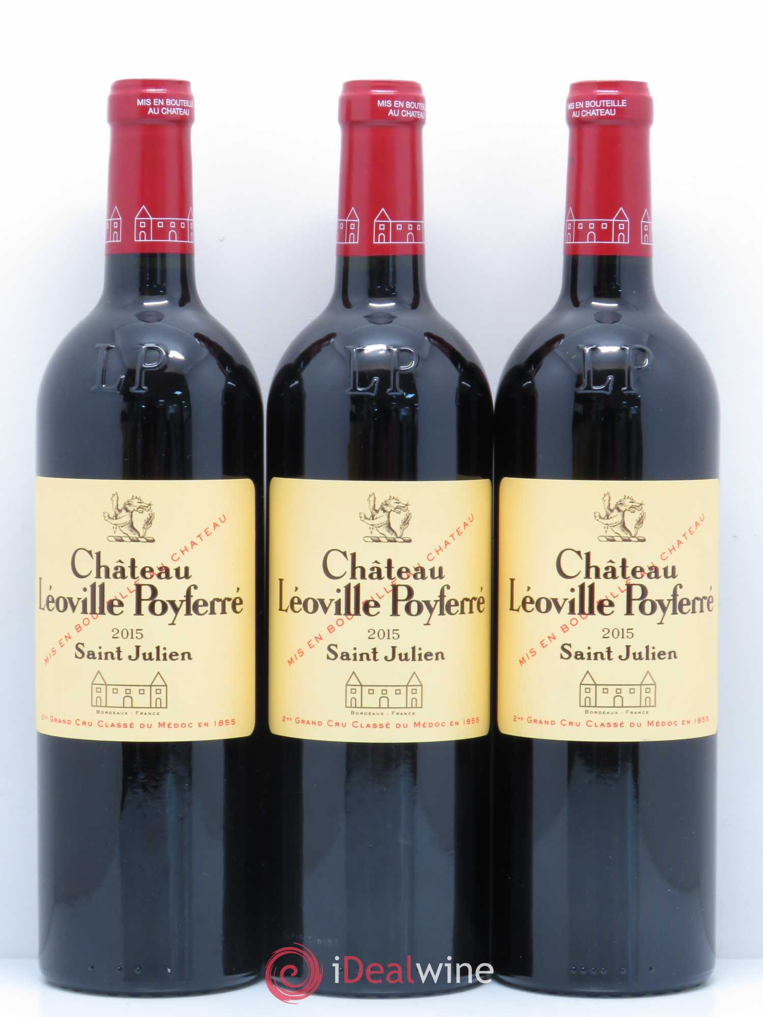 Château Léoville Poyferré 2ème Grand Cru Classé 2015 - Lot de 3 bouteilles - 0