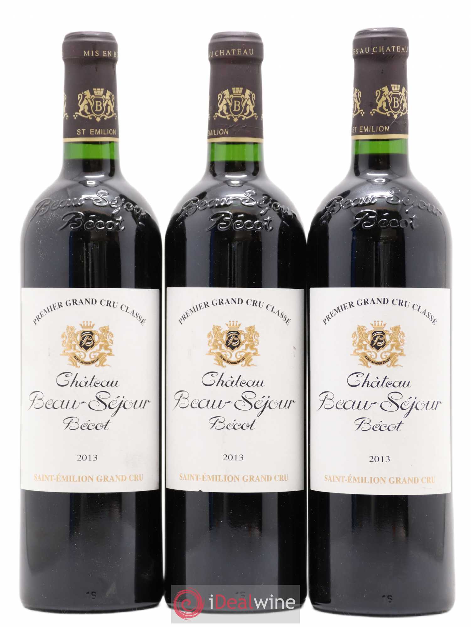 Château Beau-Séjour Bécot 1er Grand Cru Classé B 2013 - Lot de 3 bouteilles - 0