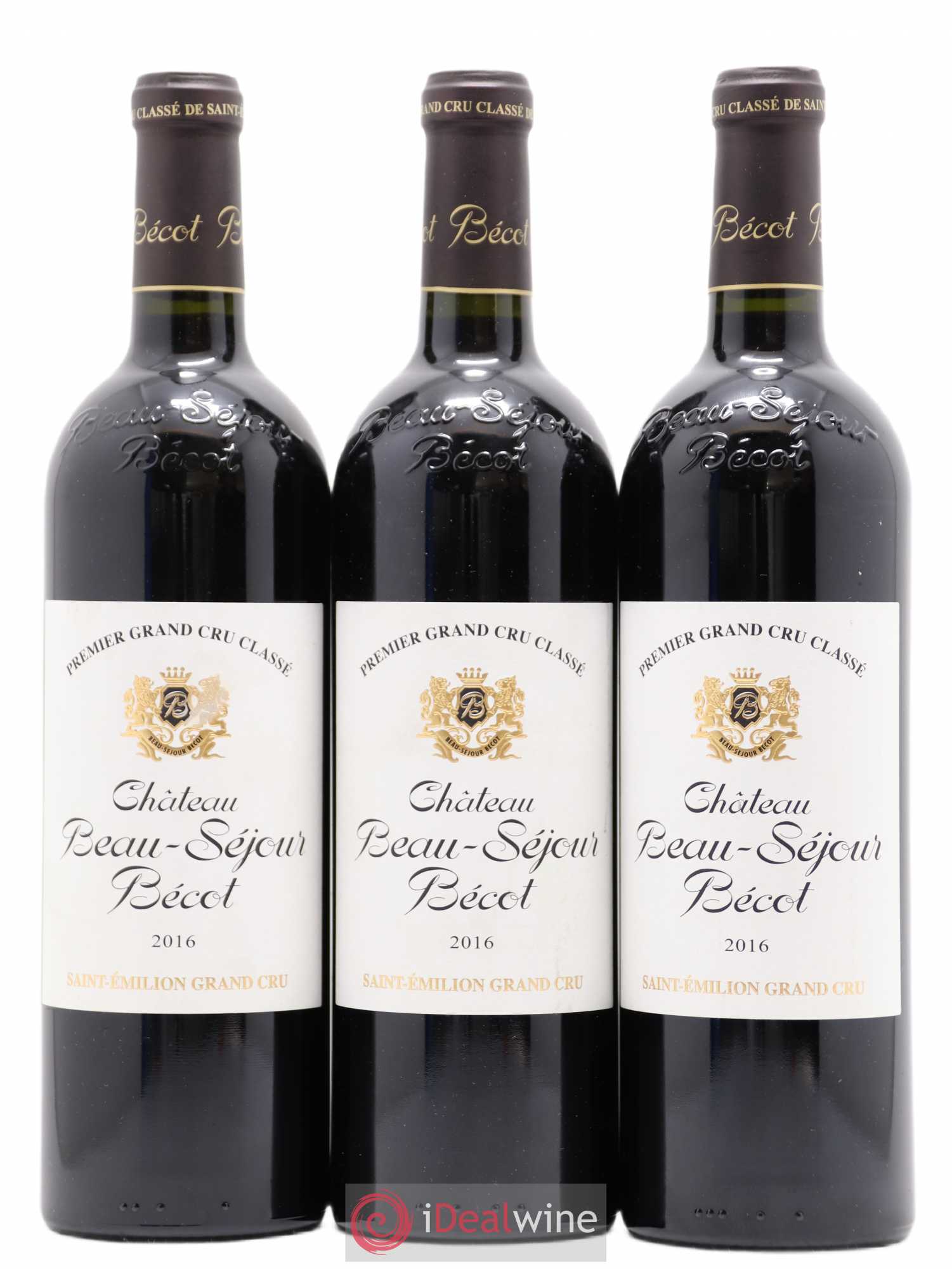 Château Beau-Séjour Bécot 1er Grand Cru Classé B 2016 - Lot de 3 bouteilles - 0