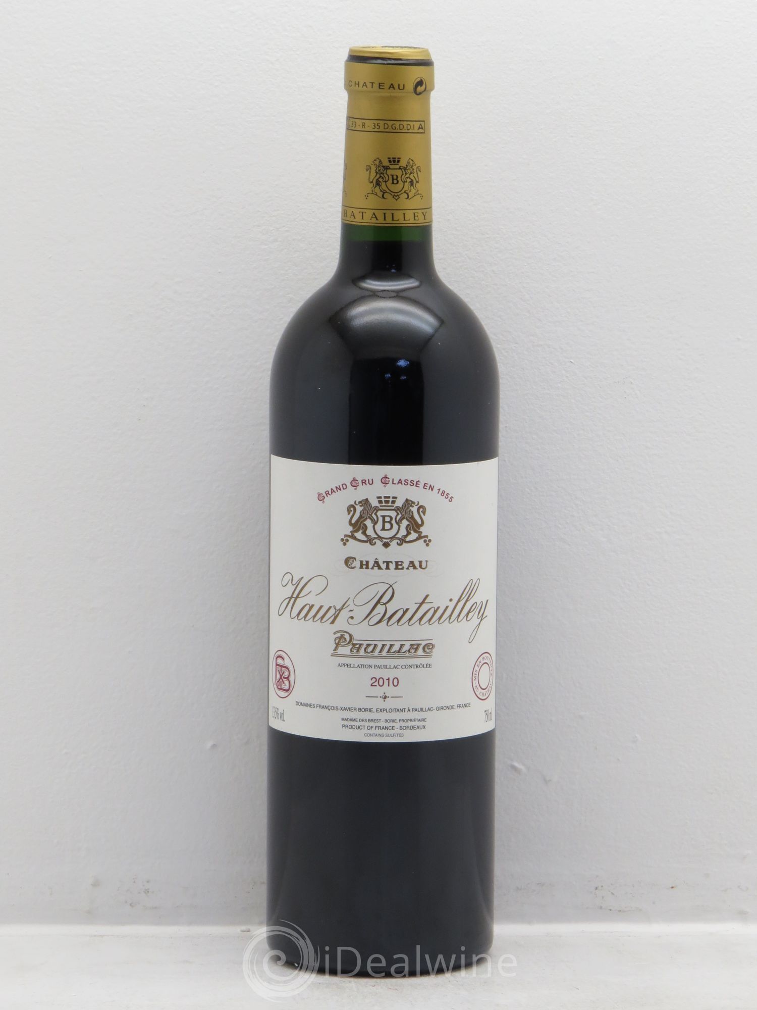 Château Haut Batailley 5ème Grand Cru Classé 2010 - Lot de 1 bouteille - 0