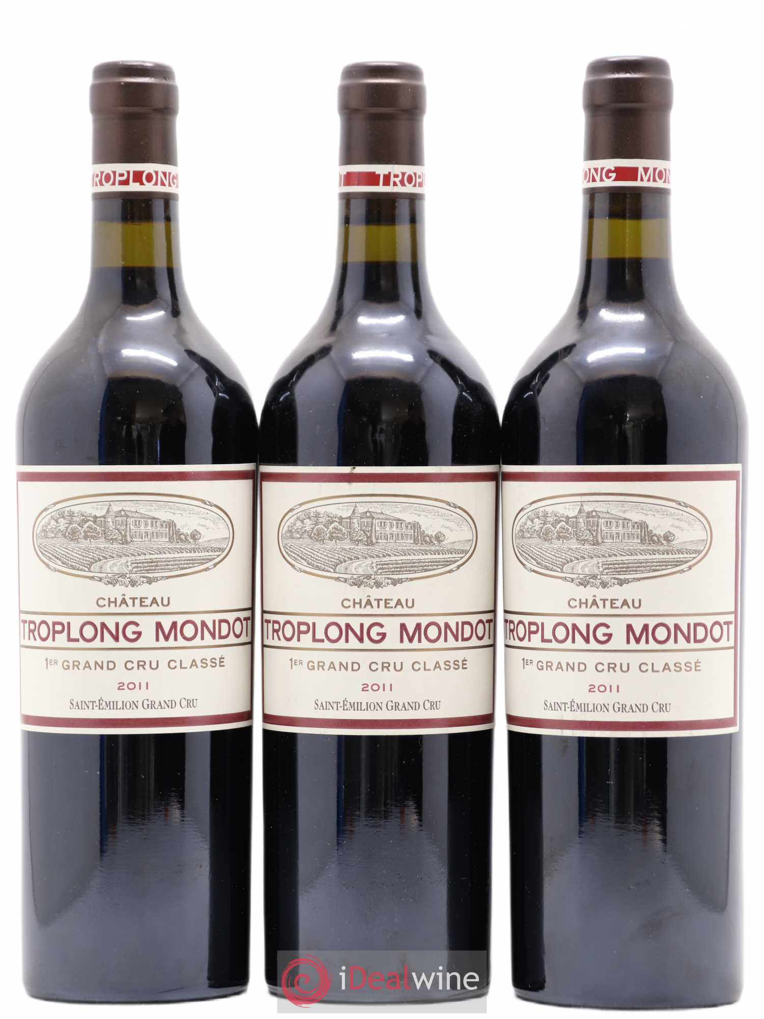 Château Troplong Mondot 1er Grand Cru Classé B 2011 - Lot de 3 bouteilles - 0