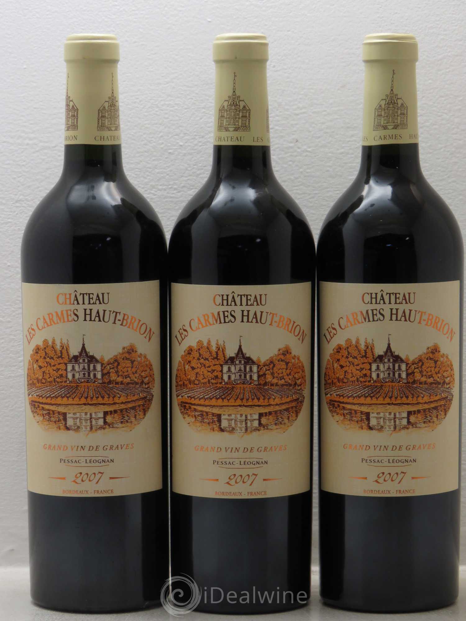 Château Les Carmes Haut-Brion 2007 - Lot de 3 bouteilles - 0