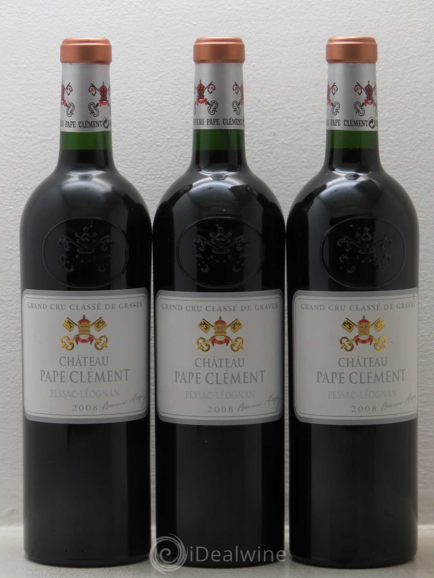 Château Pape Clément Cru Classé de Graves 2008 - Lot de 3 bouteilles - 0