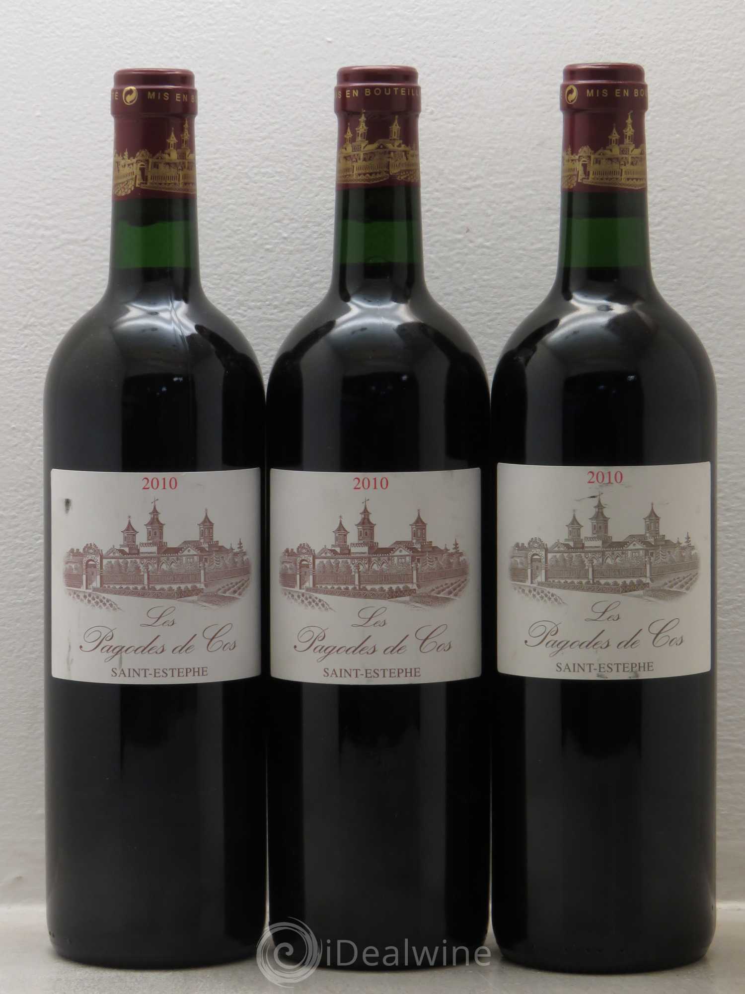 Les Pagodes de Cos Second Vin 2010 - Posten von 3 Flaschen - 0