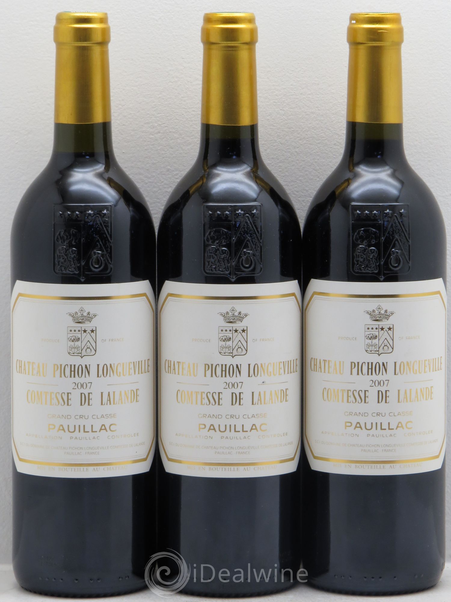 Château Pichon Longueville Comtesse de Lalande 2ème Grand Cru Classé 2007 - Lot de 3 bouteilles - 0