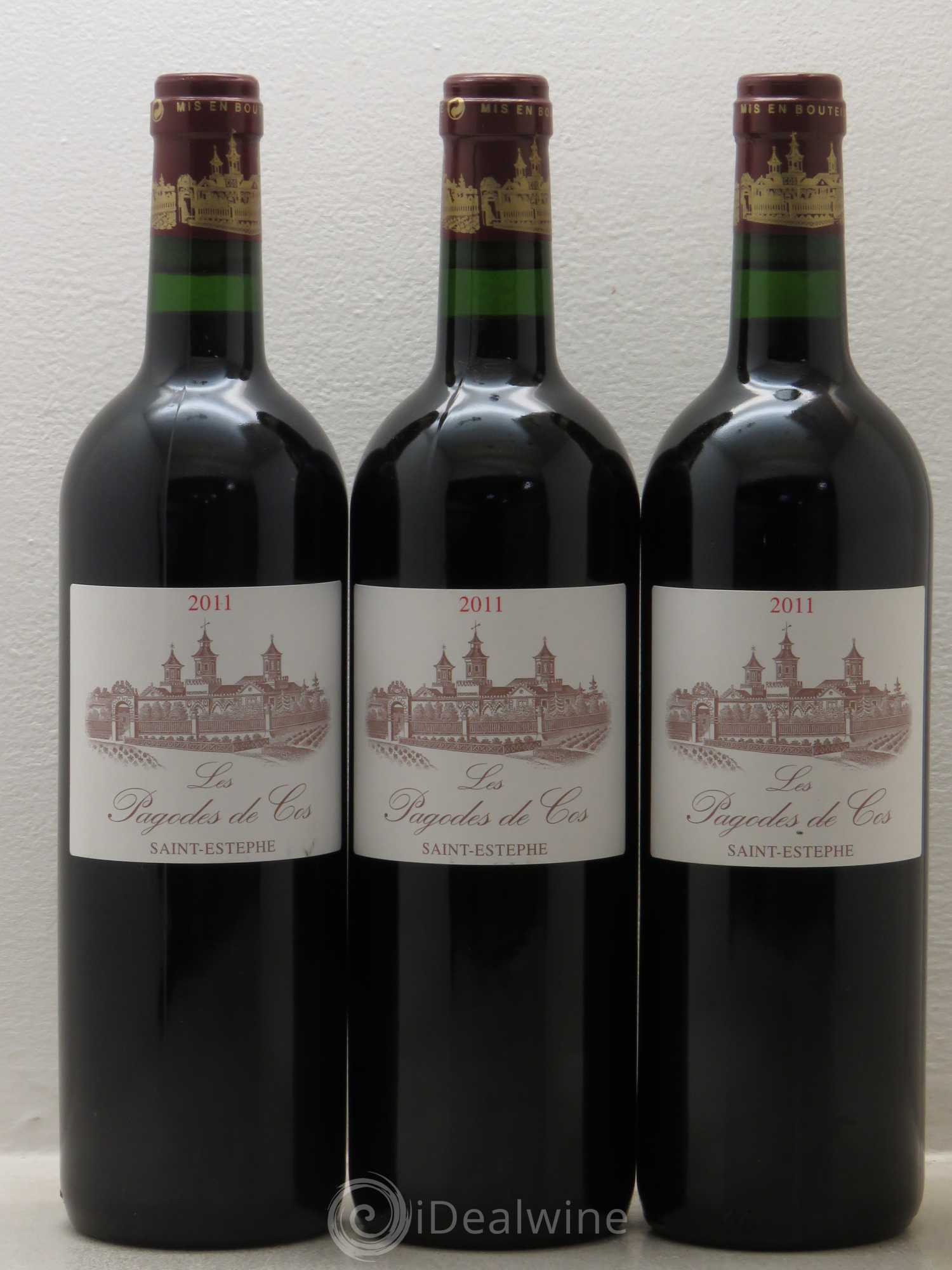 Les Pagodes de Cos Second Vin 2011 - Posten von 3 Flaschen - 0