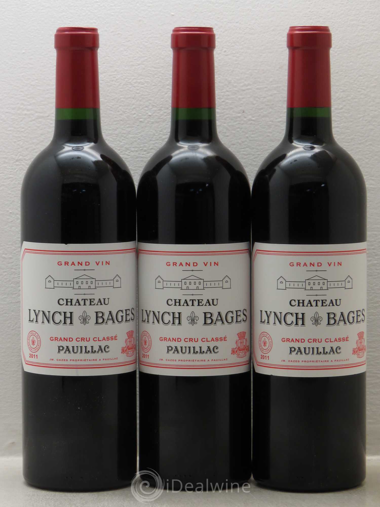 Château Lynch Bages 5ème Grand Cru Classé 2011 - Lot de 3 bouteilles - 0