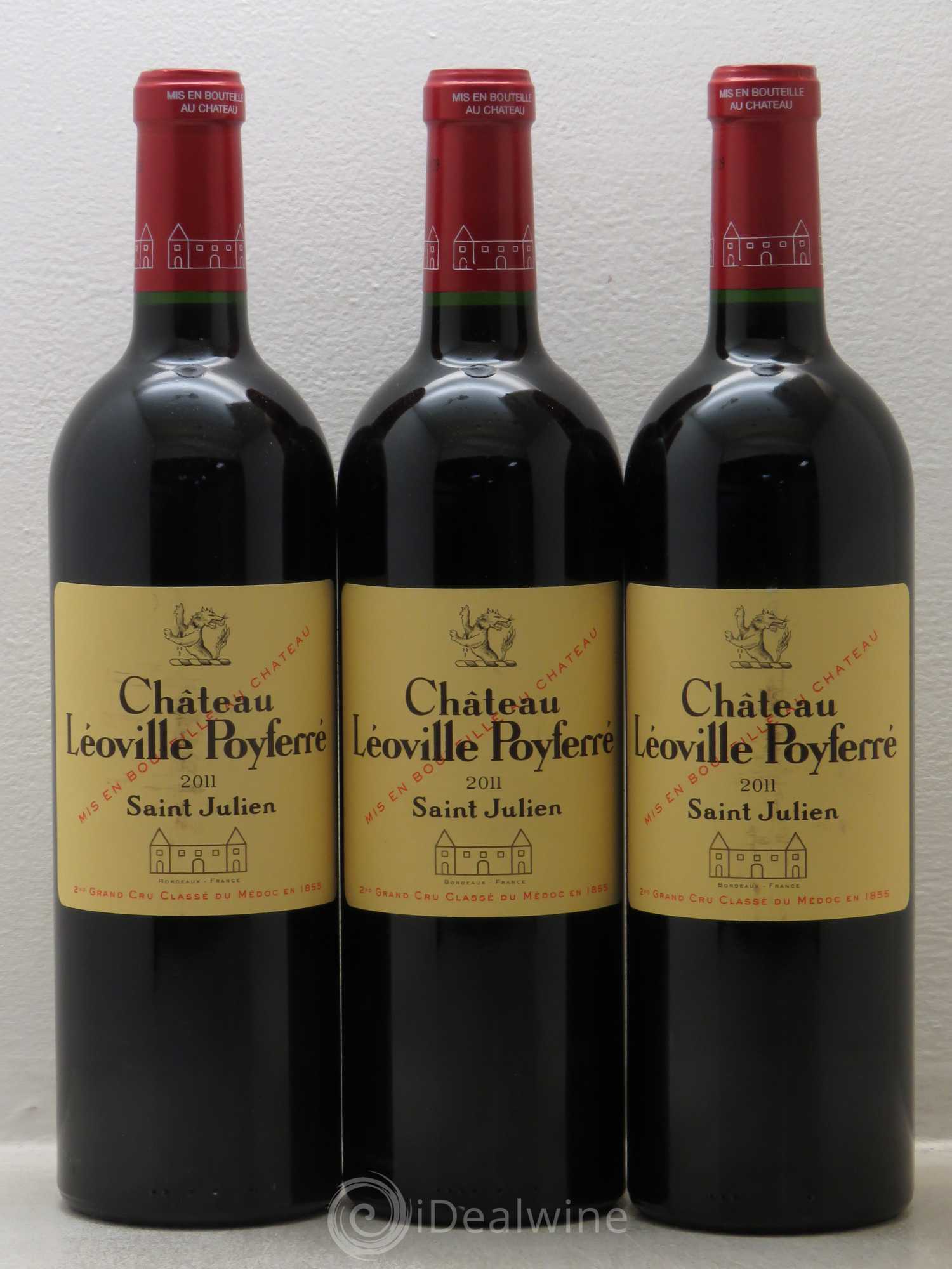 Château Léoville Poyferré 2ème Grand Cru Classé 2011 - Lot de 3 bouteilles - 0