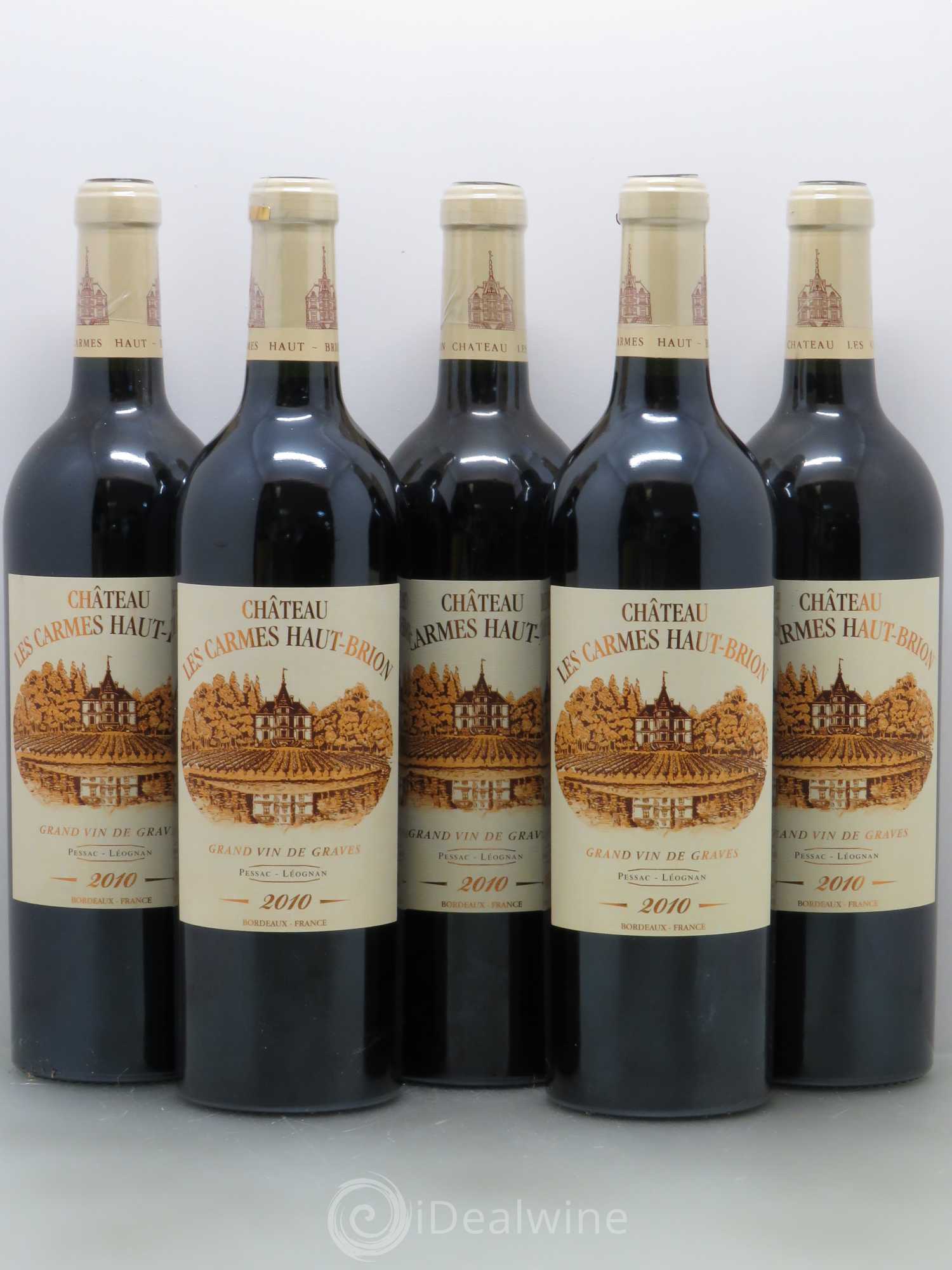 Château Les Carmes Haut-Brion 2010 - Lot de 5 bouteilles - 0