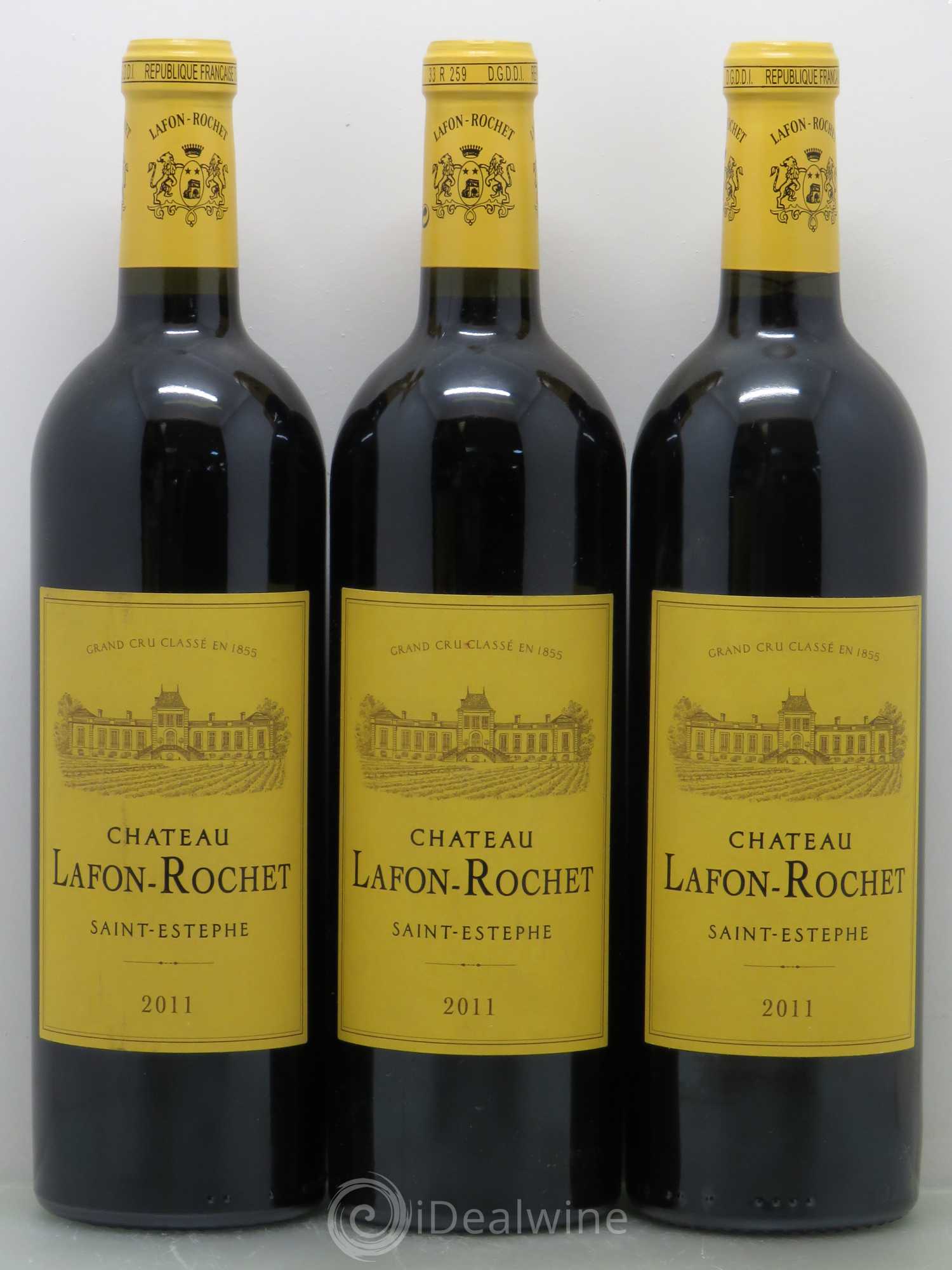 Château Lafon Rochet 4ème Grand Cru Classé 2011 - Lot de 3 bouteilles - 0