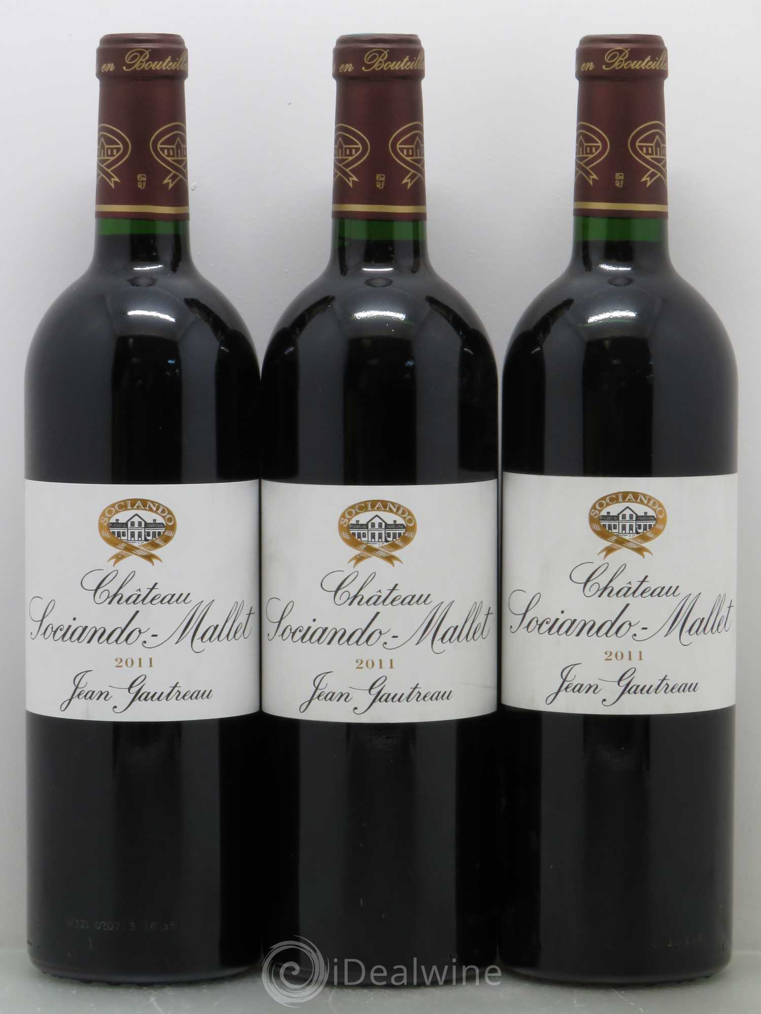 Château Sociando Mallet 2011 - Lot de 3 bouteilles - 0