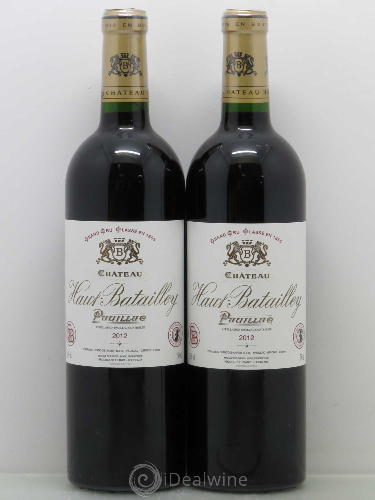 Château Haut Batailley 5ème Grand Cru Classé 2012 - Lot de 2 bouteilles - 0