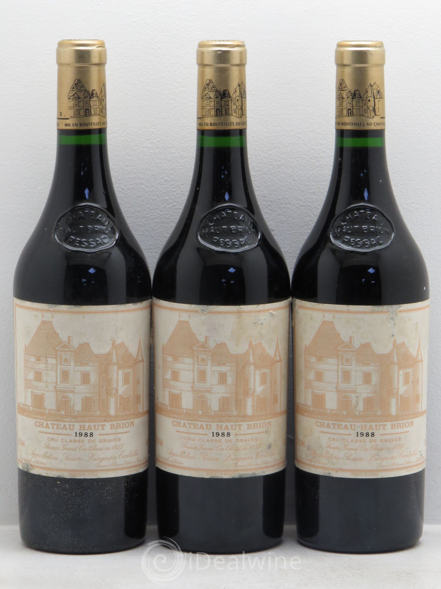 Château Haut Brion 1er Grand Cru Classé 1988 - Lot de 3 bouteilles - 0