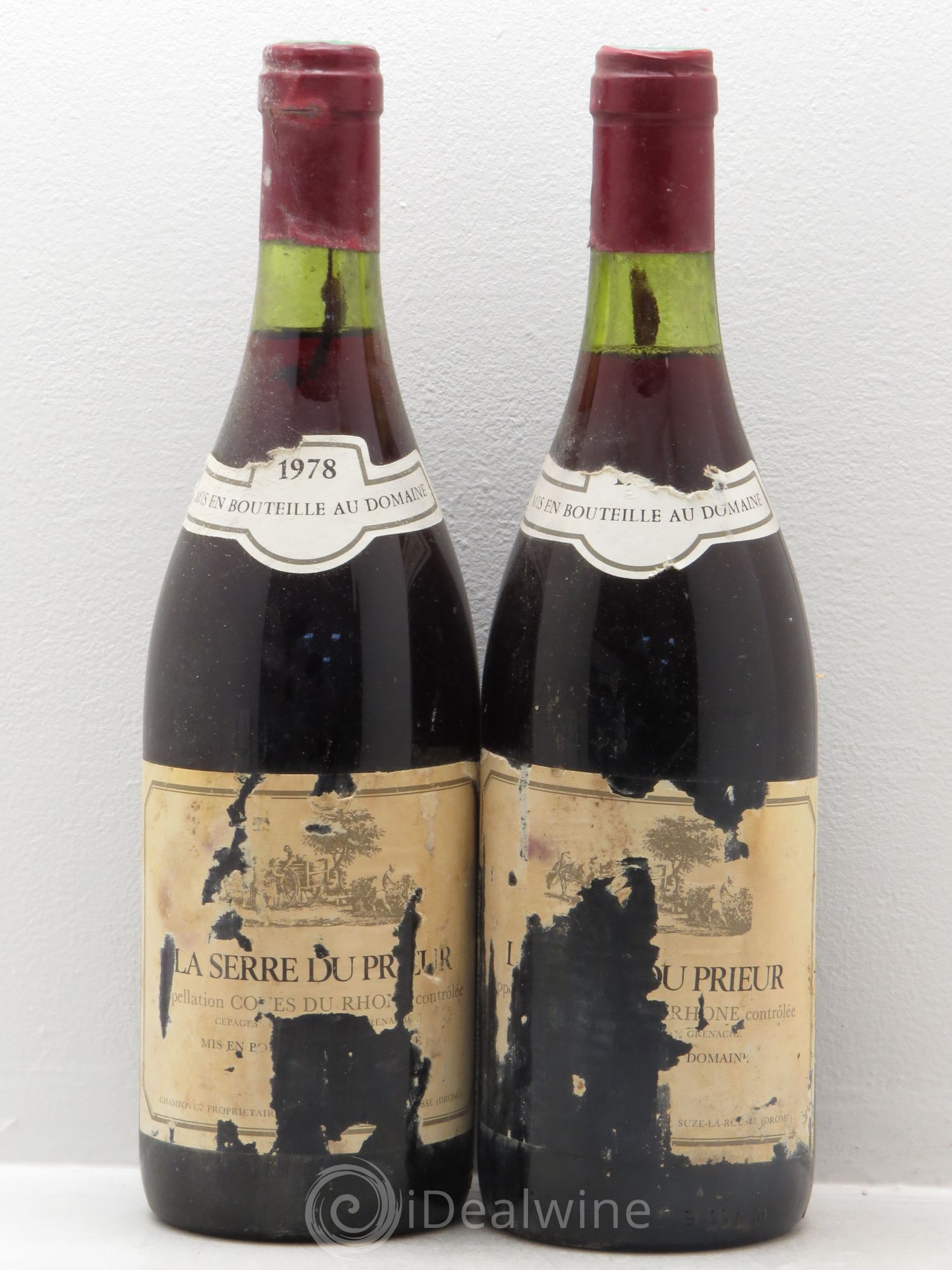 Côtes-du-Rhône La Serre du Prieuré 1978 - Posten von 2 Flaschen - 0