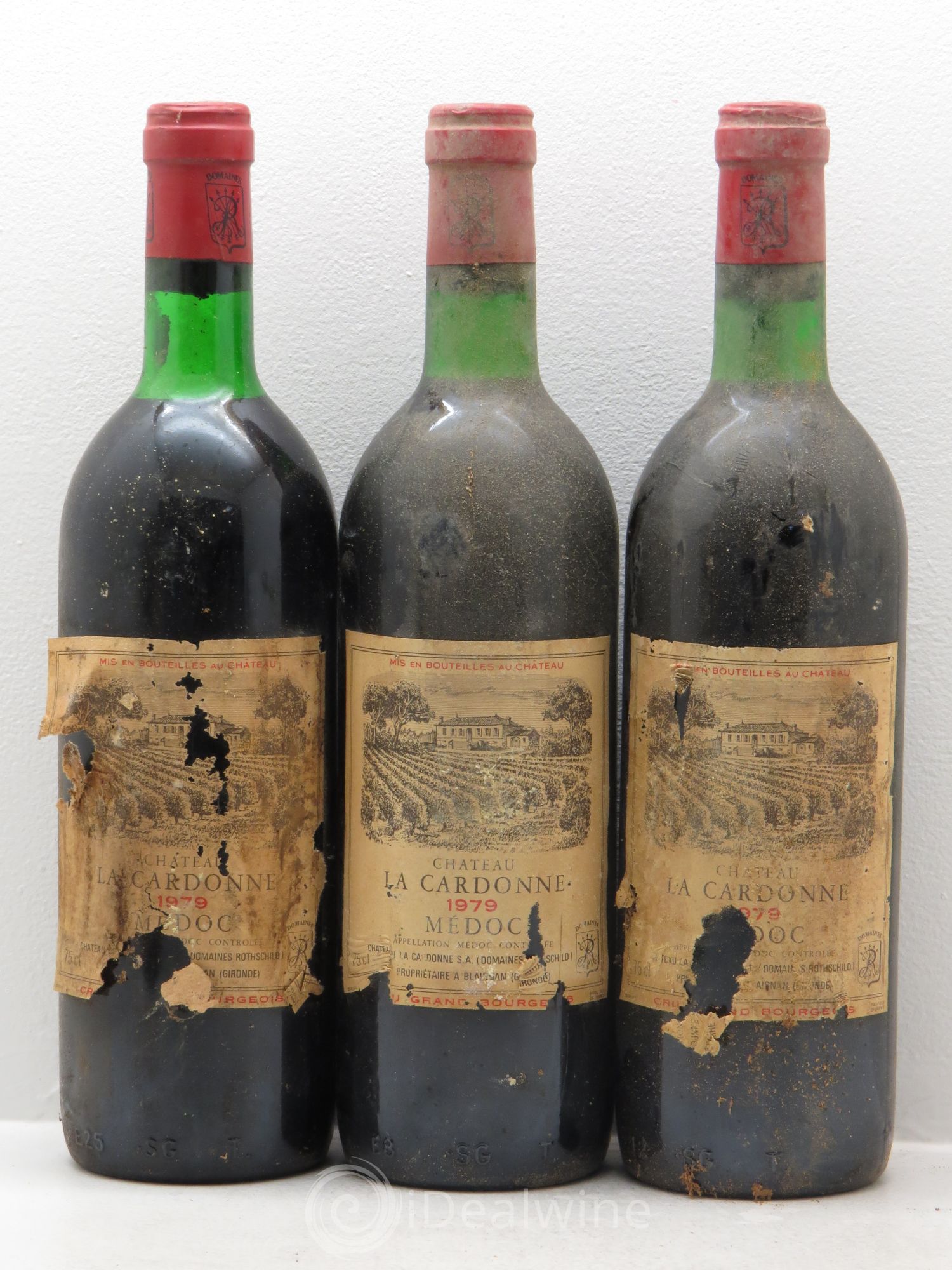 Château la Cardonne Cru Bourgeois (sans prix de réserve) 1979 - Lot de 3 bouteilles - 0